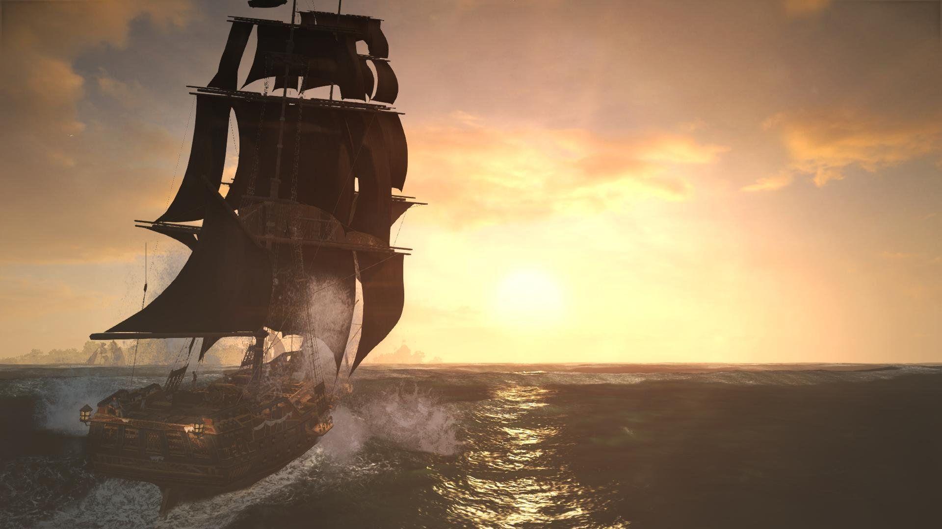 1920x1080 Assassin&;s Creed Black Flag Sunset Water Sea Ship Jackdow