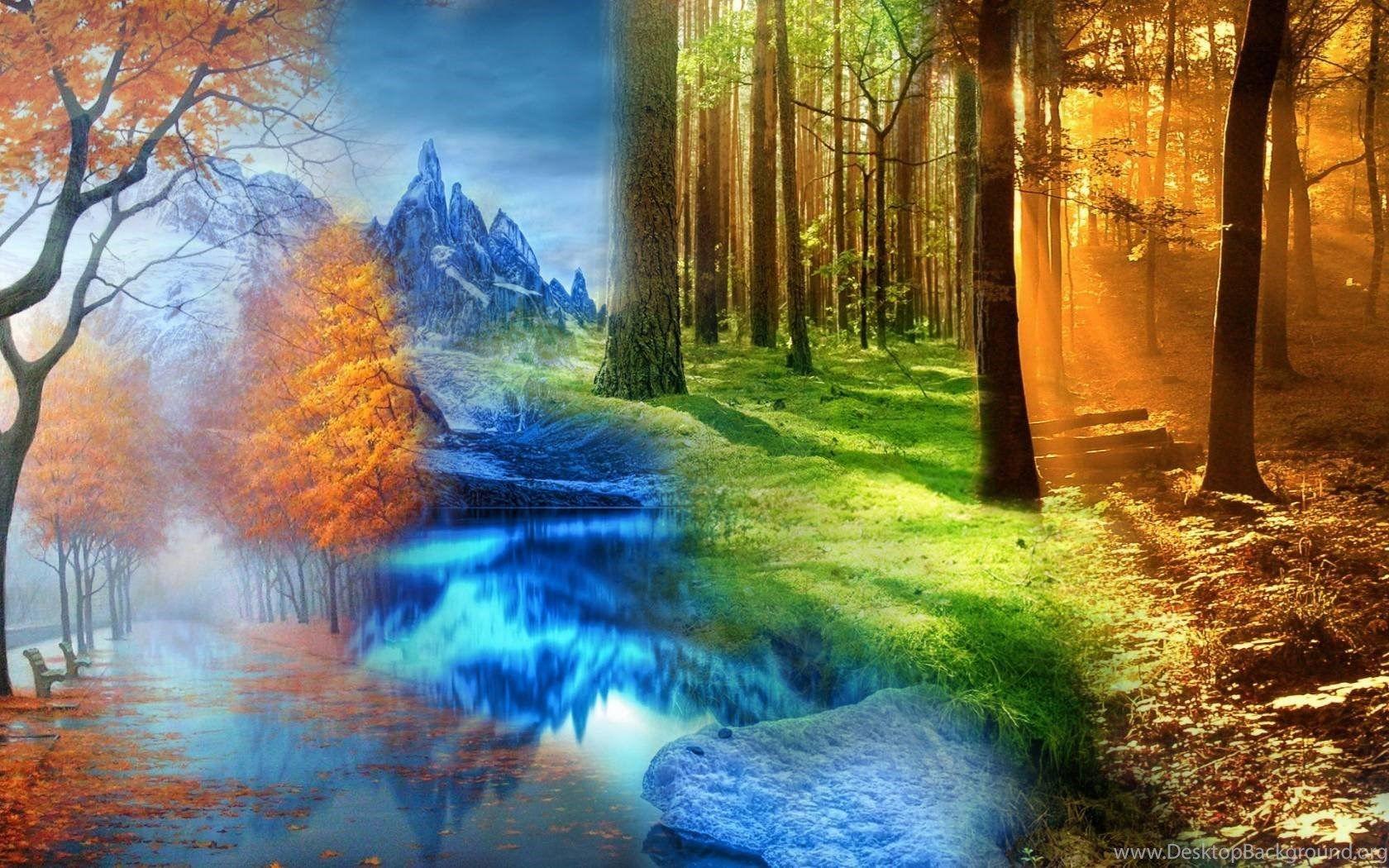 1680x1050 Four Seasons Desktop Desktop Background