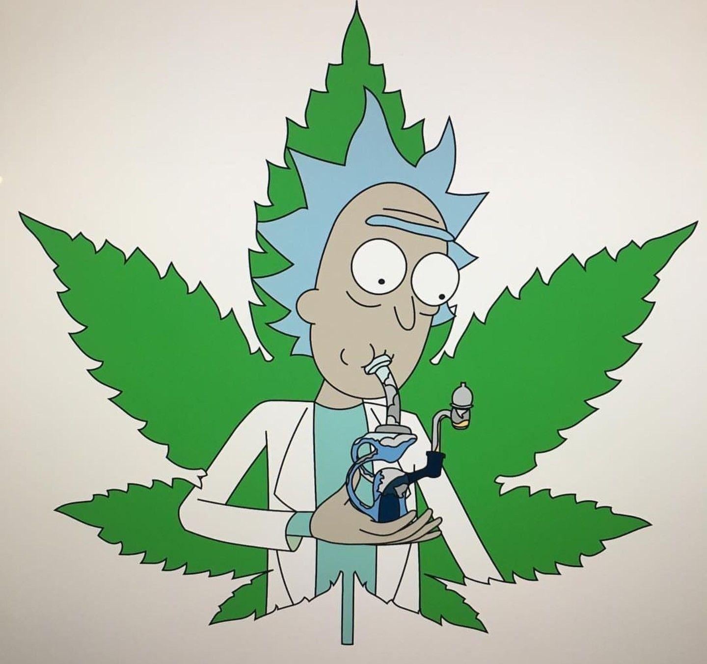 1440x1353 Weed Cartoon Wallpaper