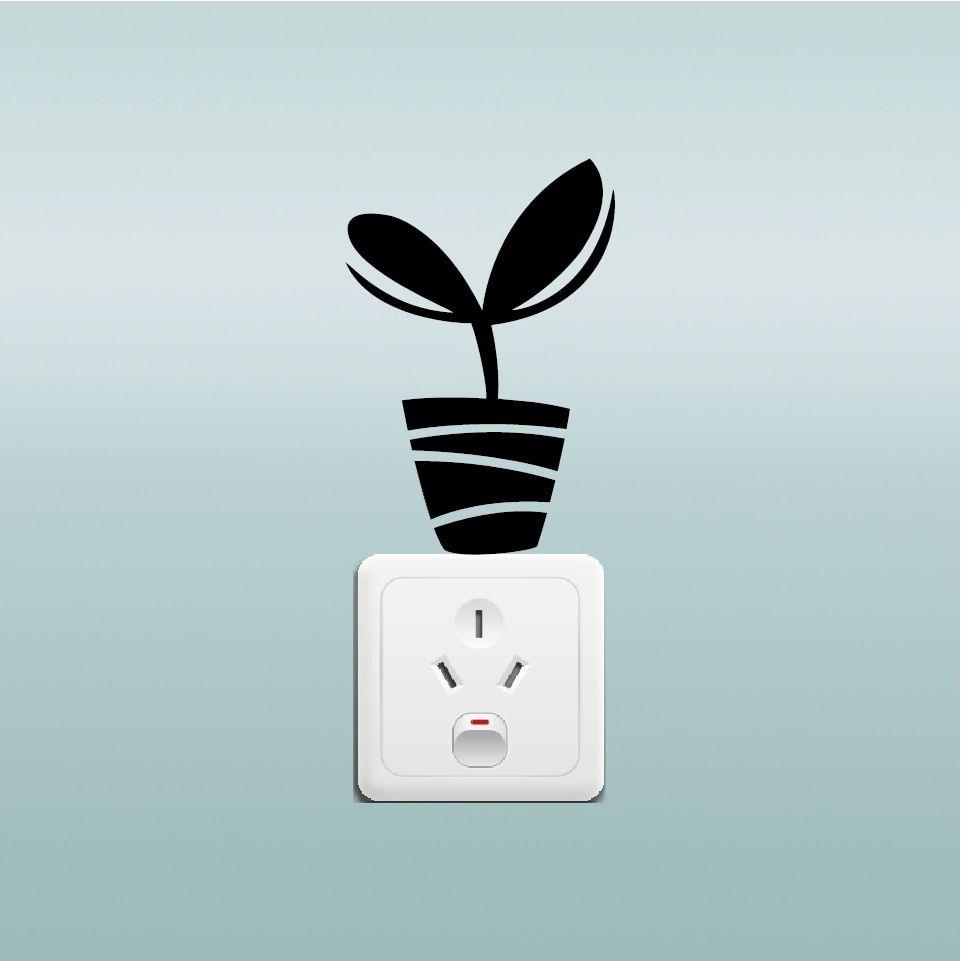 961x961 KG 174 Cute Little Green Shoots Switch Sticker Cartoon Plant Vinyl
