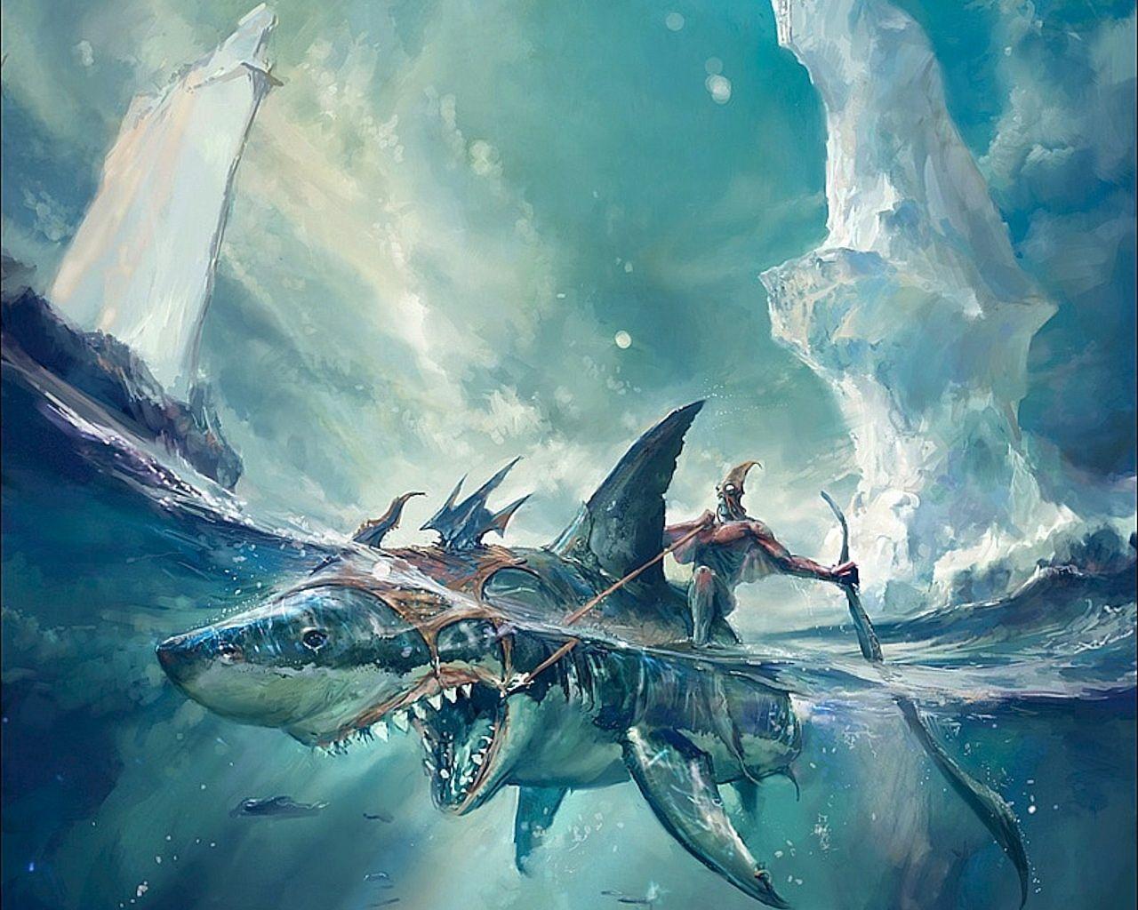1280x1024 HD Shark Wallpaper