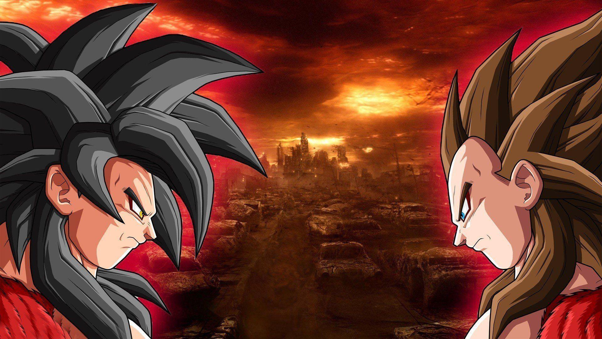1920x1080 Super Saiyan 4 Goku And Vegeta Wallpaper