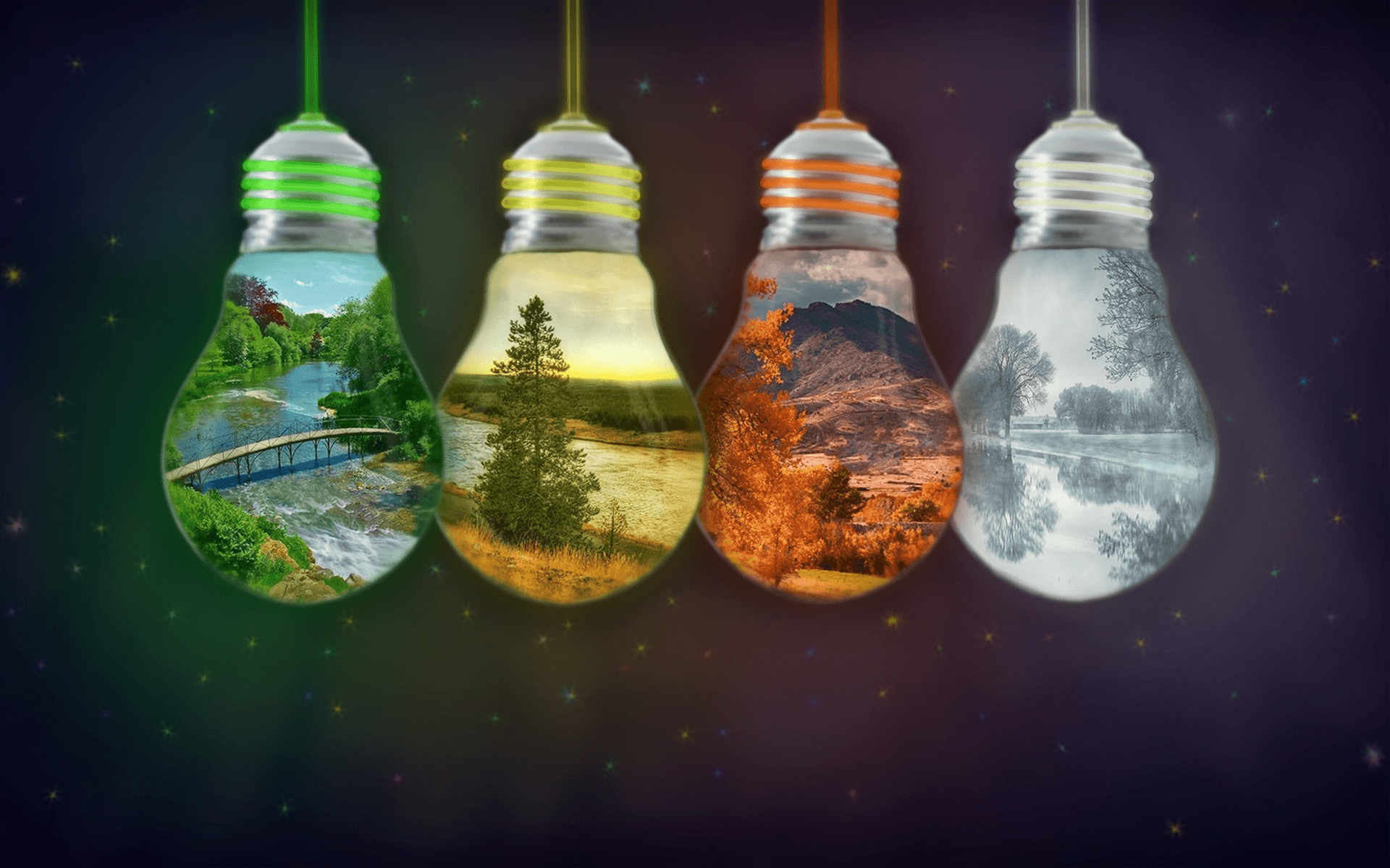 1920x1200 Spring, Summer, Autumn, Winter Wallpaper