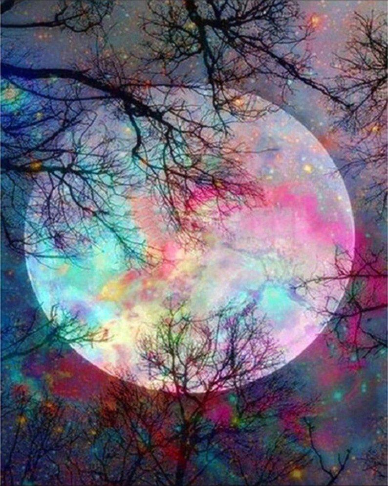 Colorful Moon Wallpapers - Top Free Colorful Moon Backgrounds ...