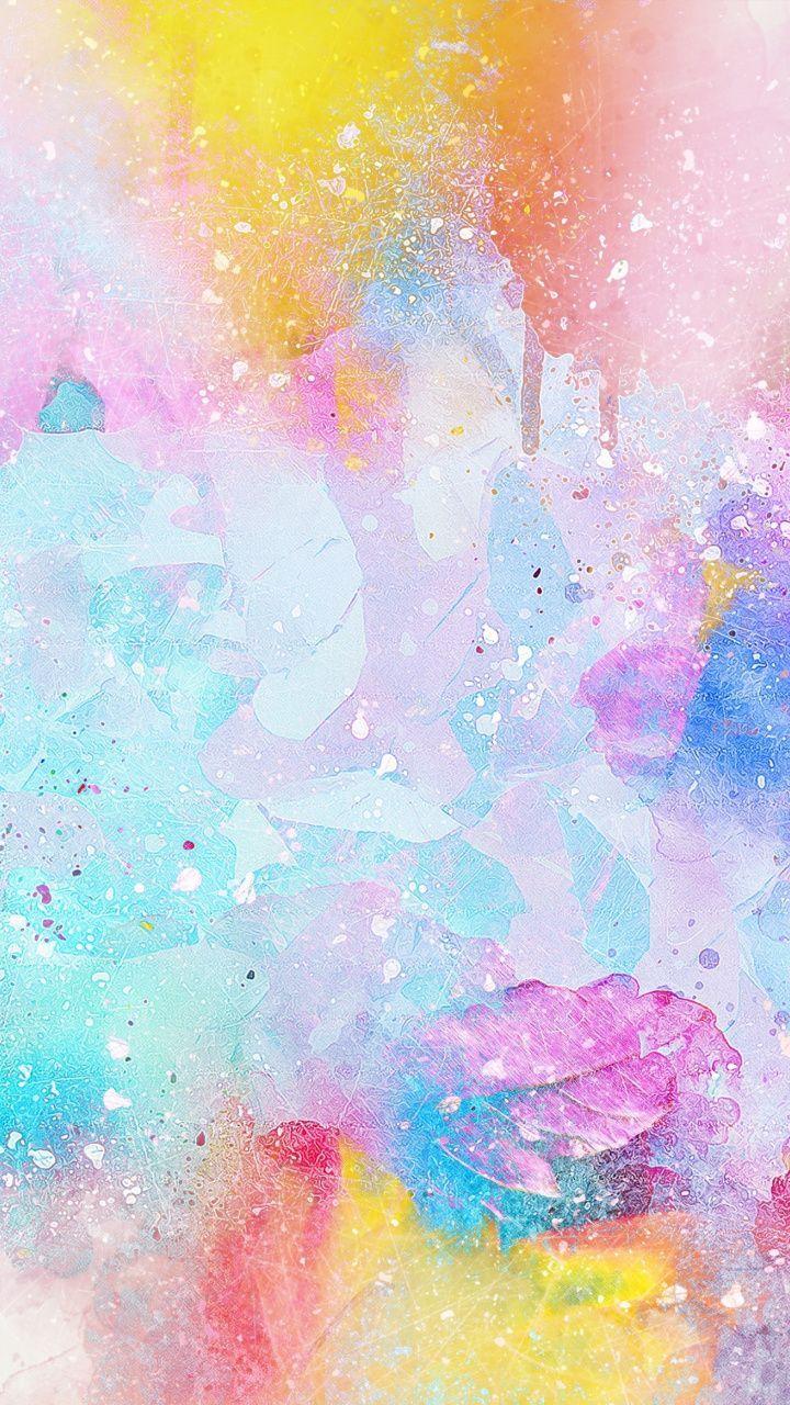 720x1280 Water color, surface, canvas, colorful, art, 720x1280 wallpaper
