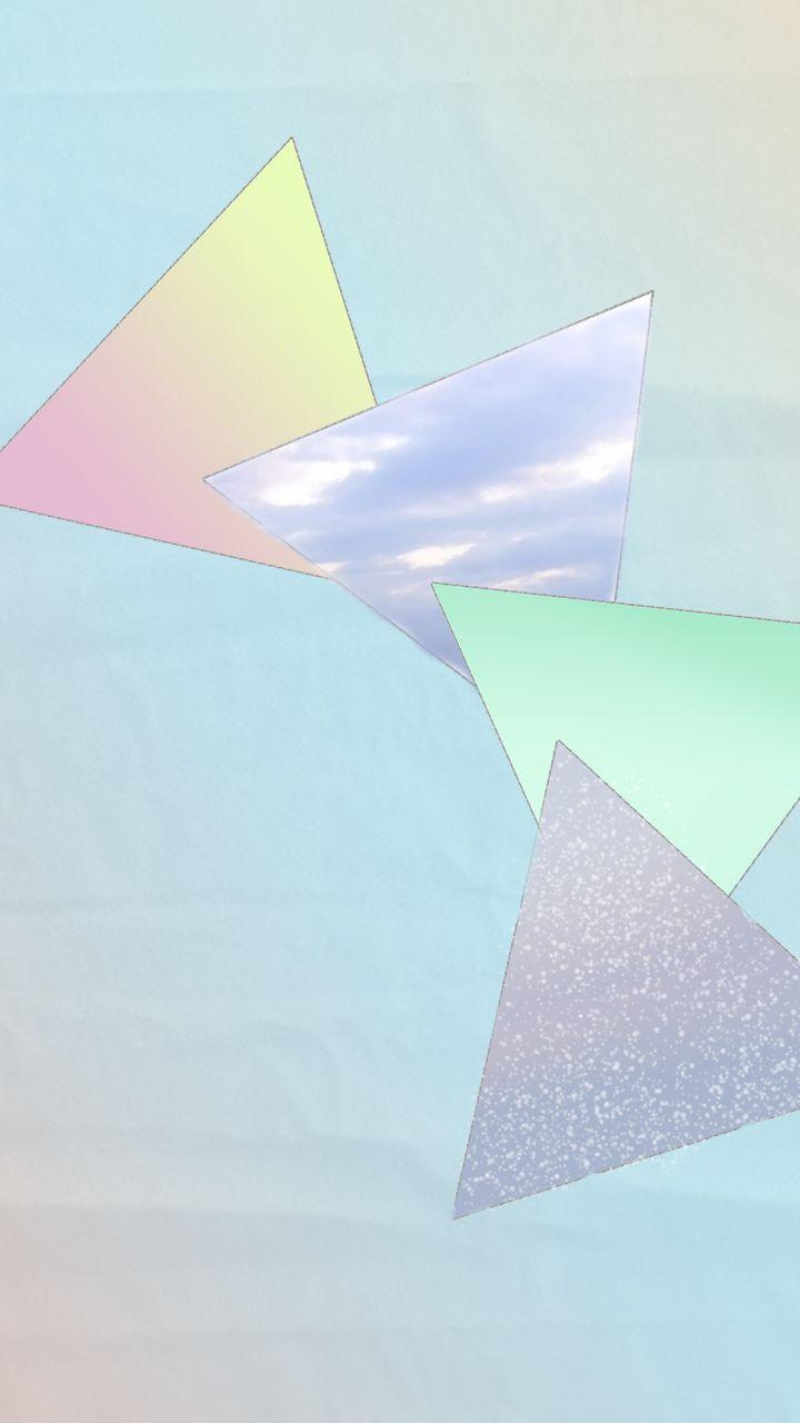 720x1280 geometry, pastel, triangles, the gradient, color desktop