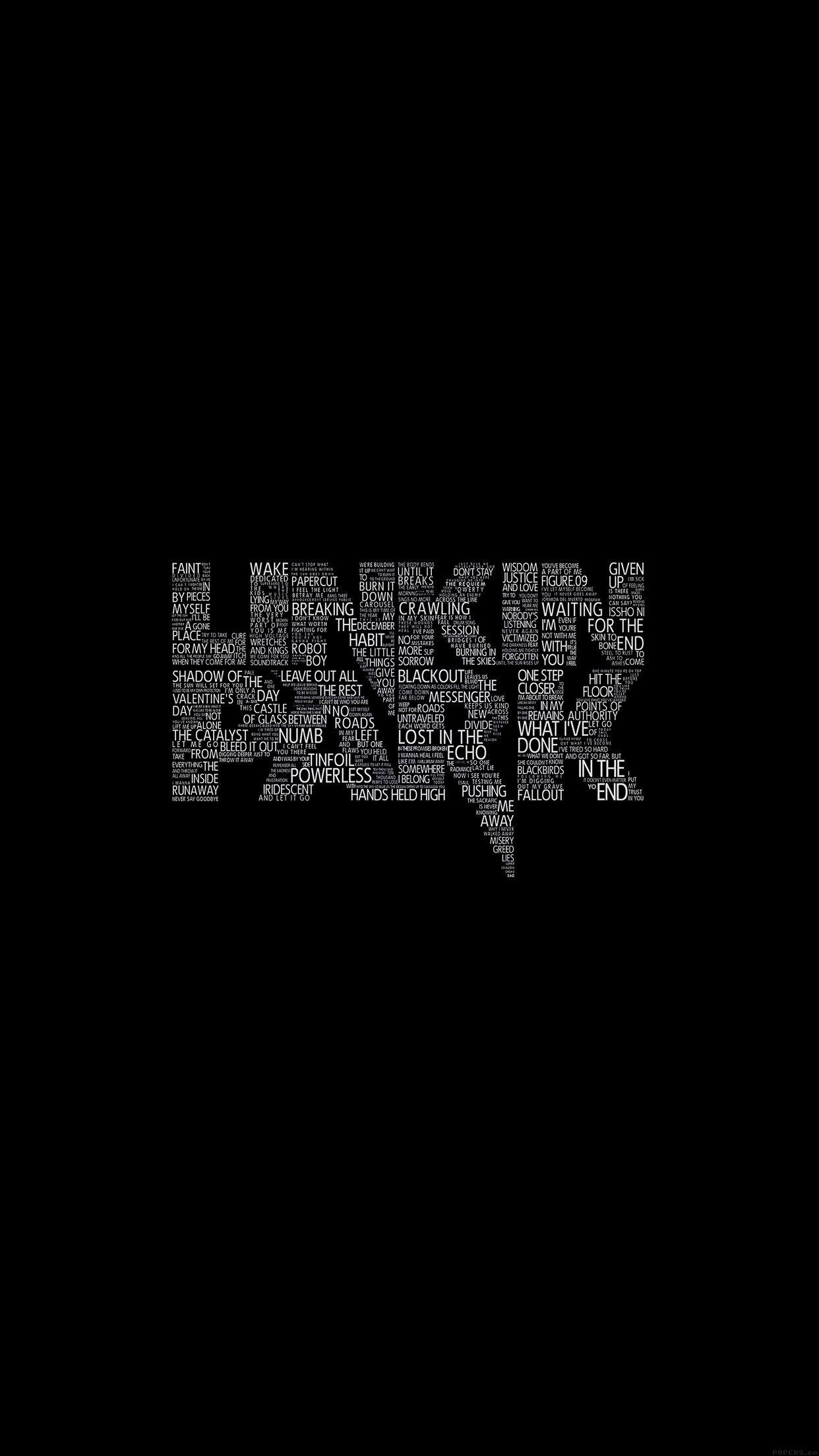 1242x2208 Linkin Park Dark Logo Music
