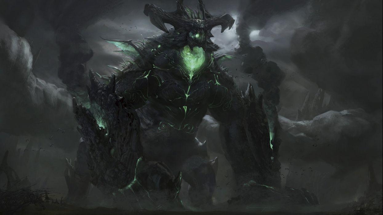 1245x700 Fantasy demon dark art artwork wallpaperx1440