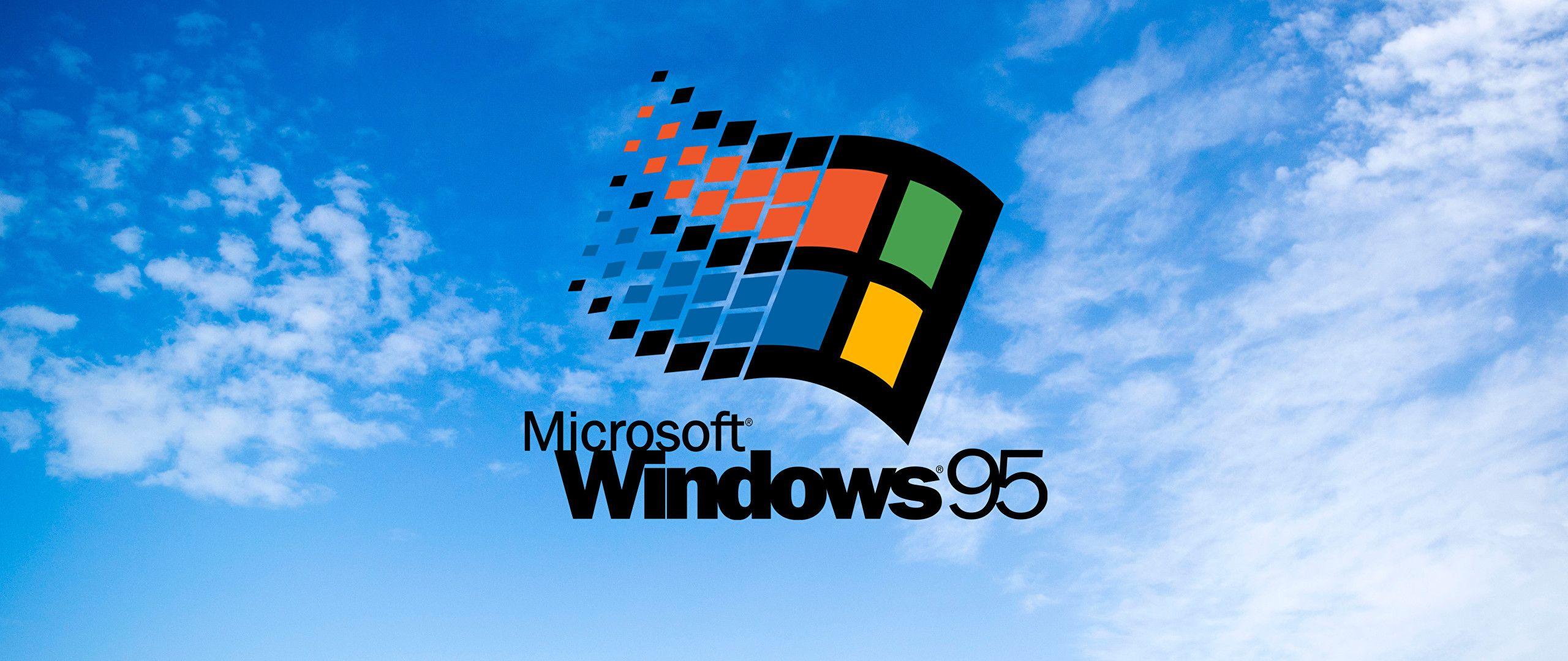 2560x1080 Was tired of looking for a highres windows 95 wallpaper so I made