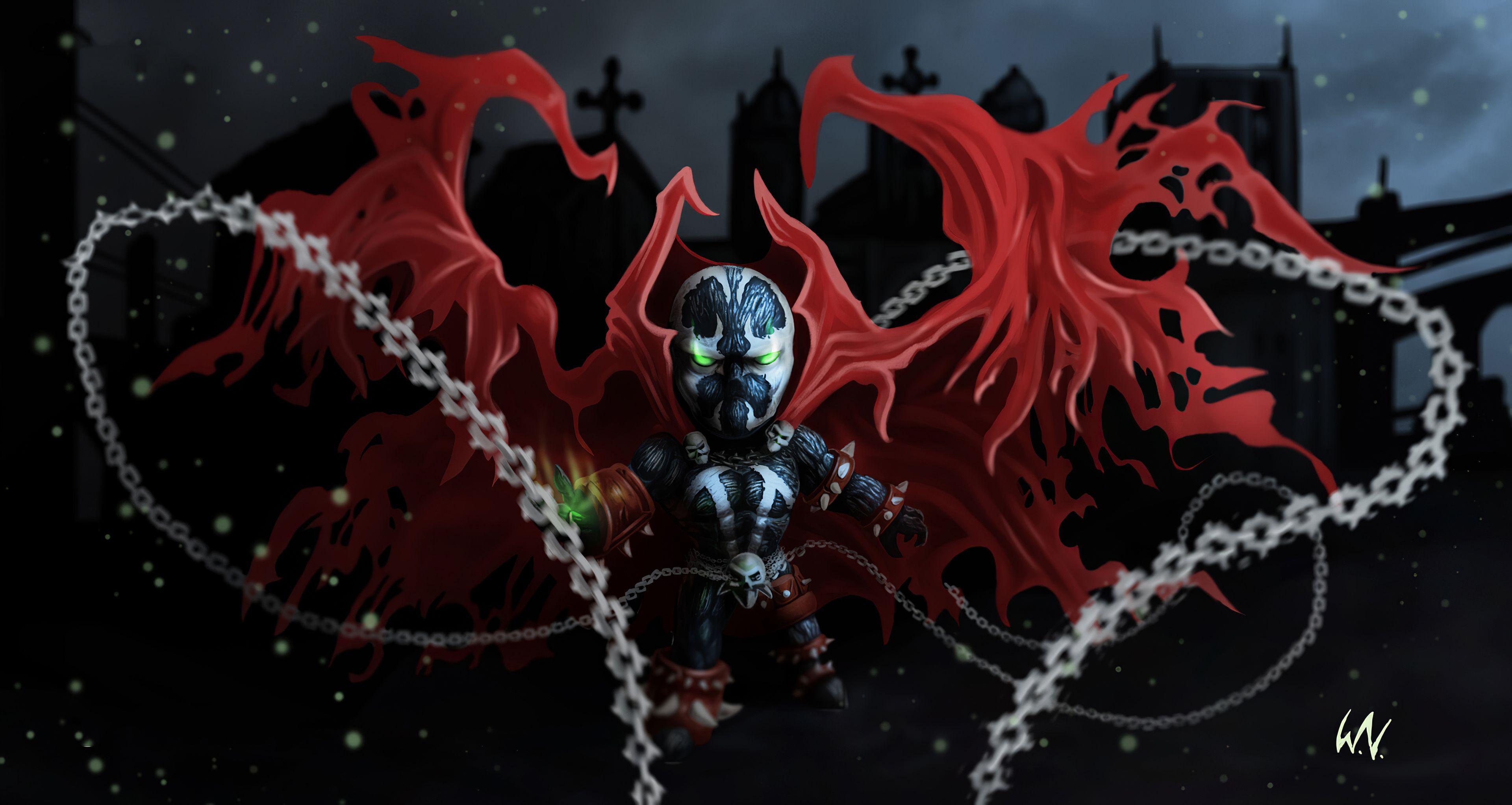 3840x2044 Spawn Comic Art Wallpaper, HD Superheroes 4K Wallpaper, Image