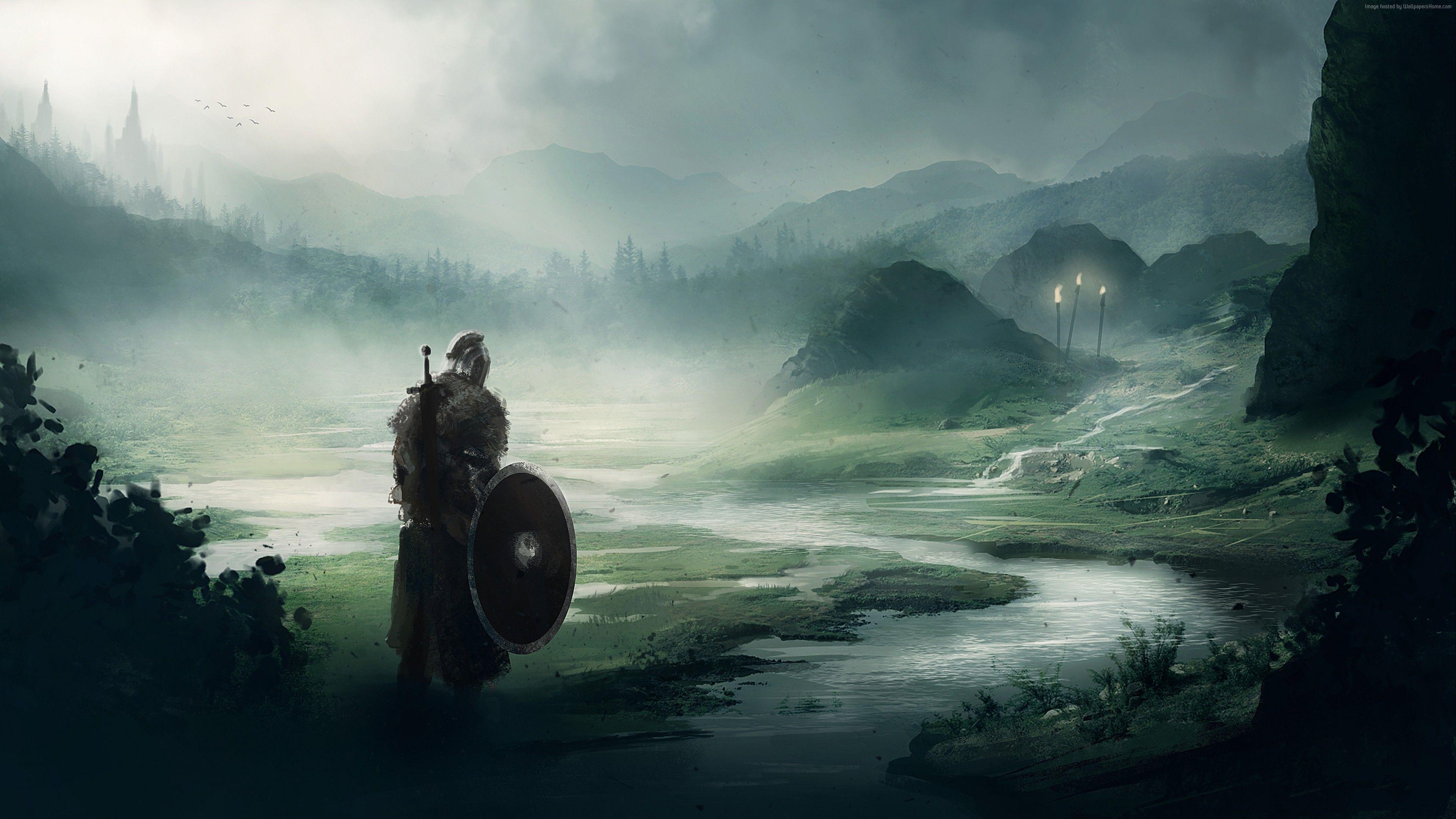 3840x2160 Wallpaper Dark Souls, fan art, warrior, 5K, Art Wallpaper Download