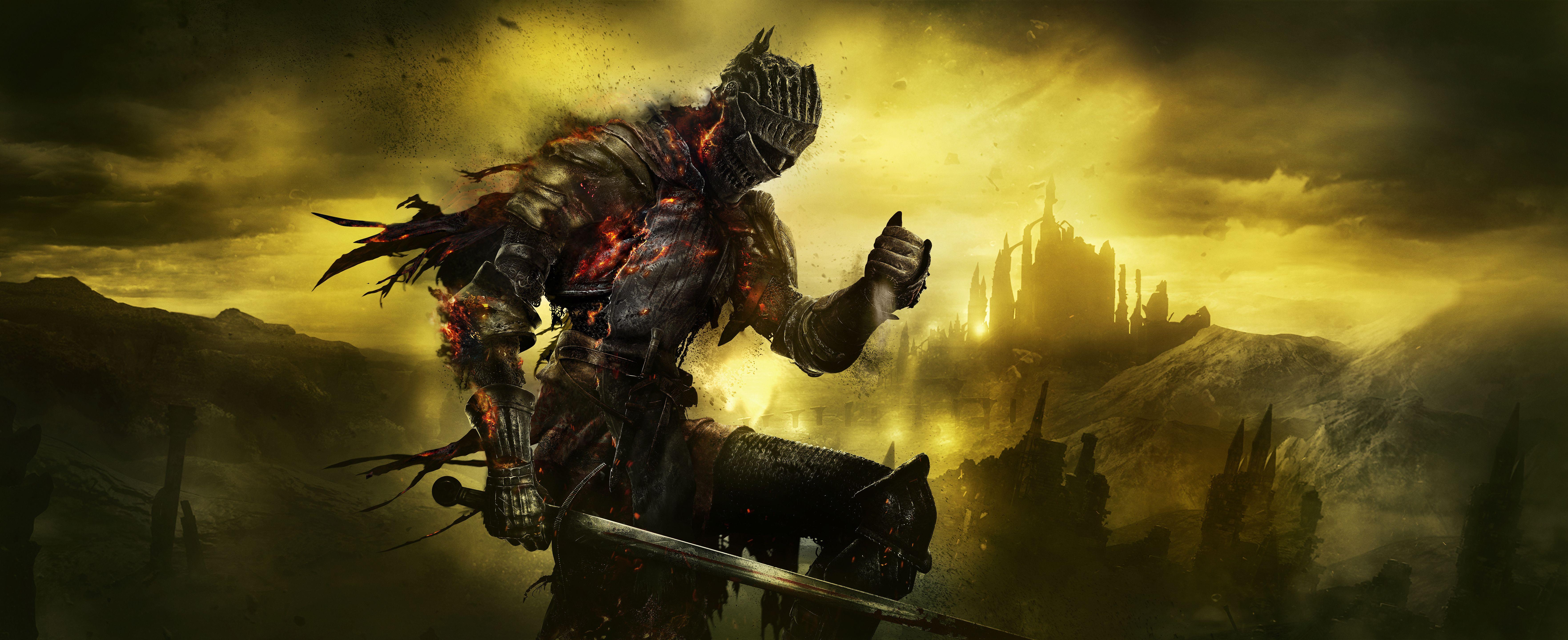 7052x2880 Wallpaper Dark Souls III, Key art, 5K, Games,. Wallpaper