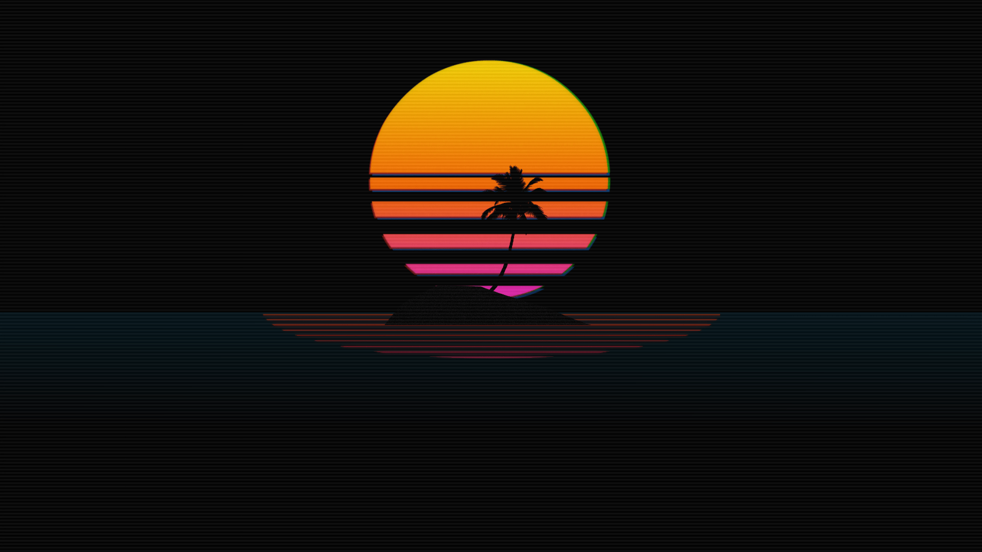 1920x1080 Made A Simple Outrun Style Wallpaperart, Download