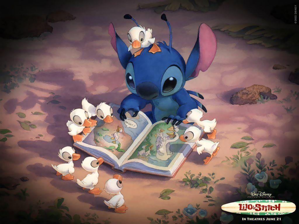 1024x768 Cute Lilo and Stitch wallpaperx768