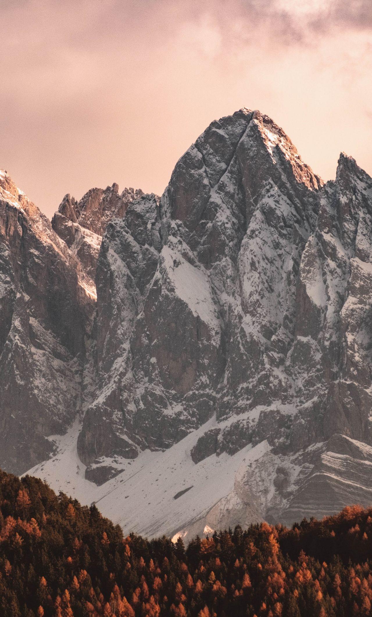 1280x2120 Download Rocky mountains, autumn, trees, nature, Italy wallpaper, 1280x iPhone 6 Plus