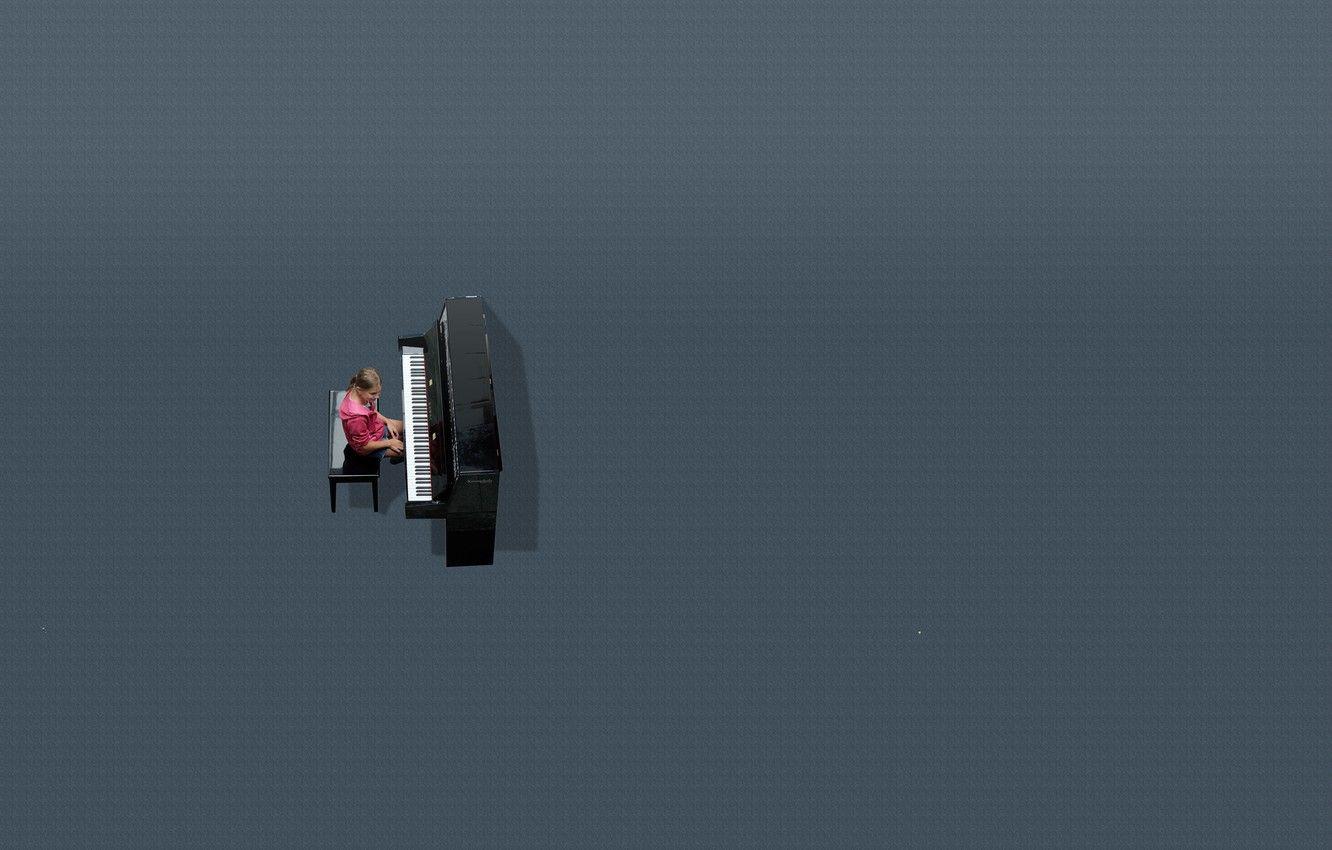 1332x850 Wallpaper background, girl, piano image for desktop, section