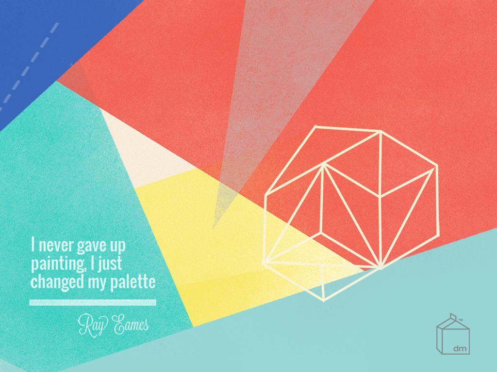 1024x768 Ray Eames Inspired Desktop Wallpaper Design