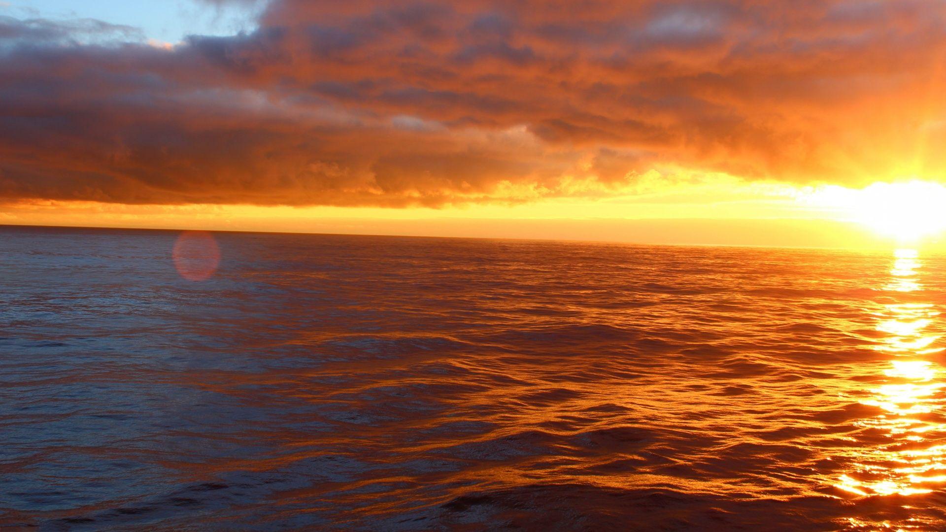 1920x1080 Awesome Ocean Sunset Background. Ocean Sunset Wallpaper