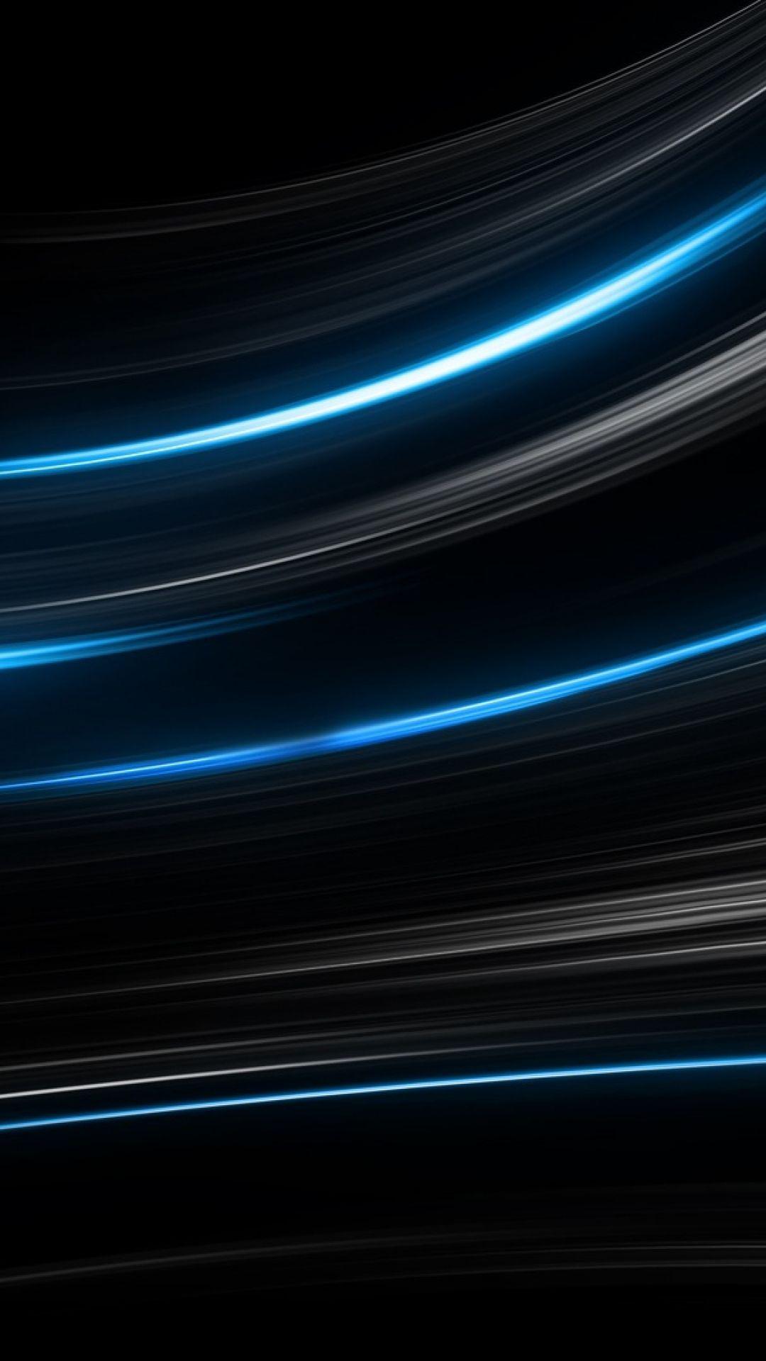 1080x1920 Free download HD Background Black Blue Abstract Lines Light