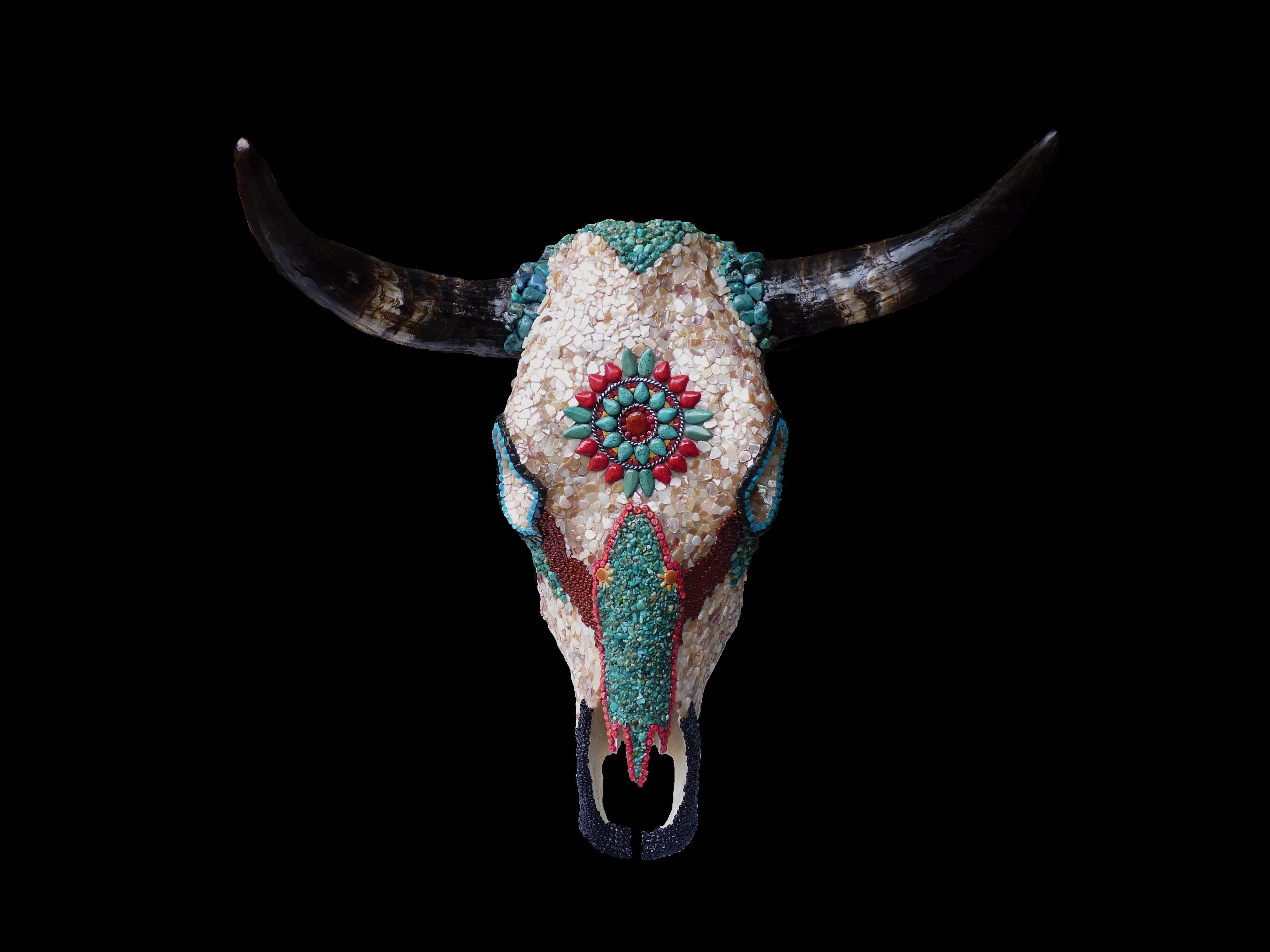 Boho Cow Bull Skull With Rose For Girl and Women Digital Art by Shannon  Nelson Art  Pixels