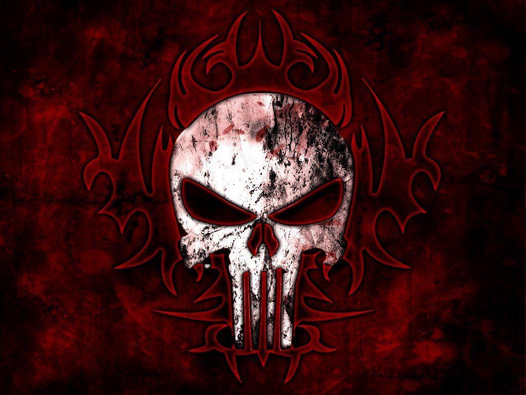 1024x768 Red Skull Wallpaper