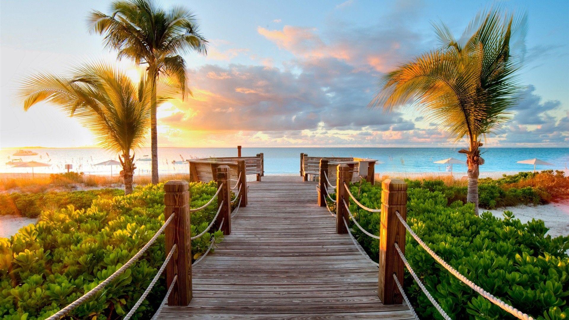 1920x1080 Lovely Beaches Wallpaper Sunset. The Most Beautiful Beach