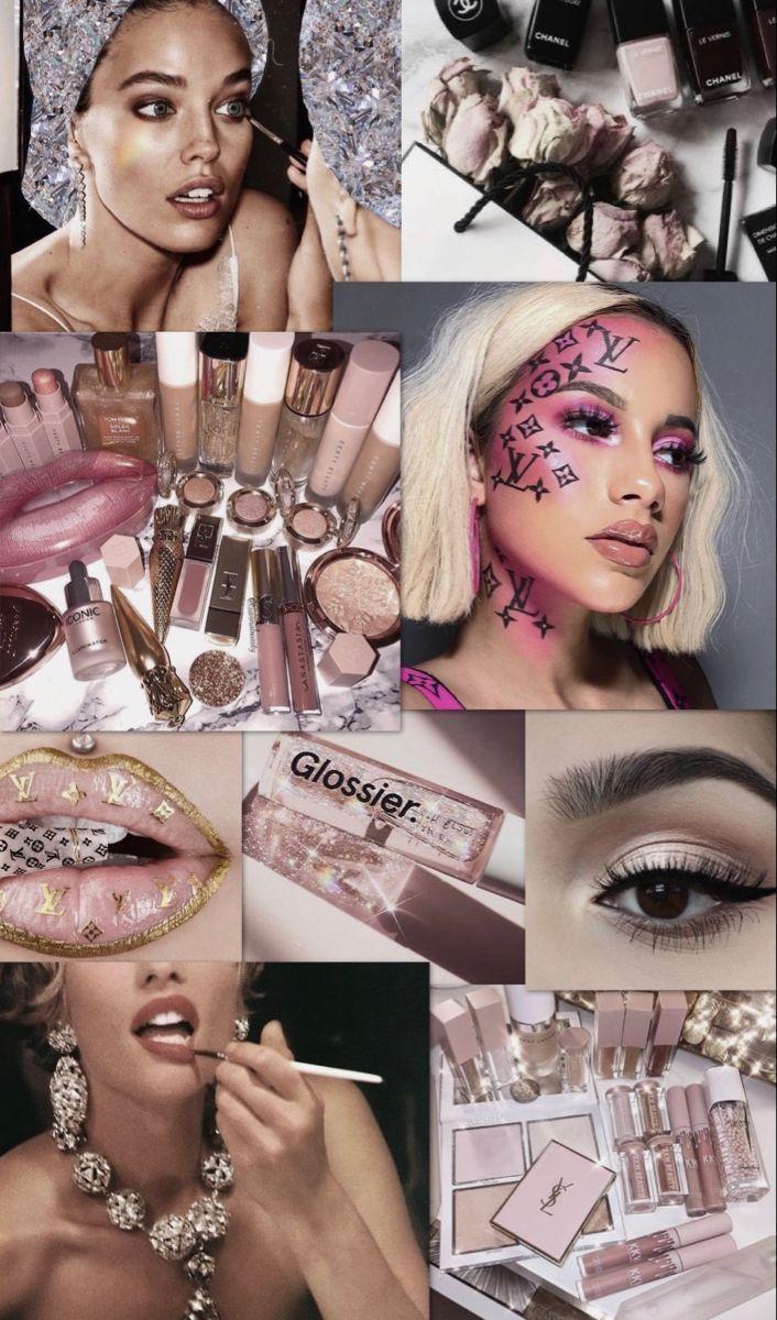 706x1200 collage #wallpaper #aesthetic #rich #fancy. Makeup