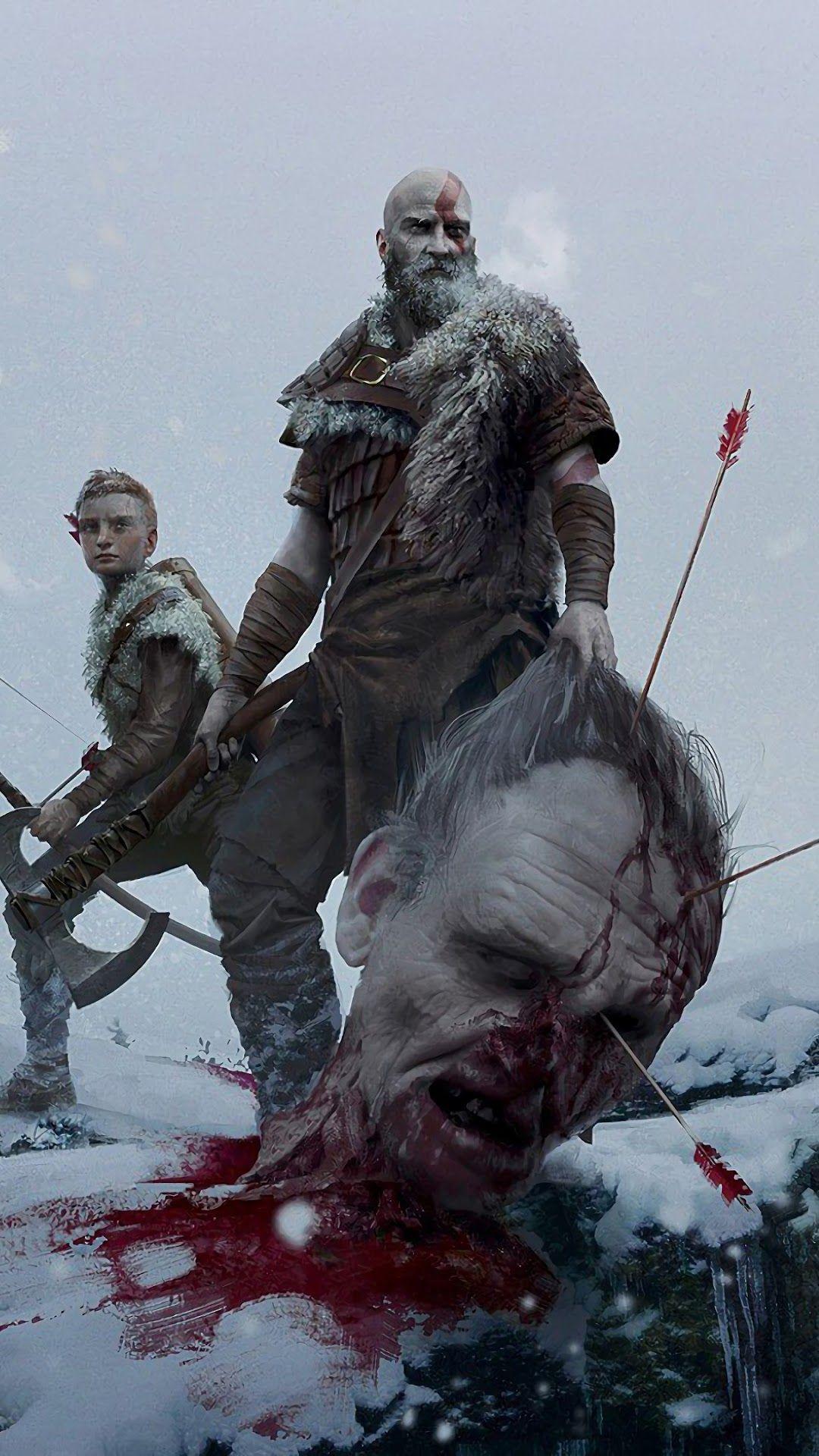 1080x1920 God of War, PS Kratos, Atreus iPhone 6s, 6 HD