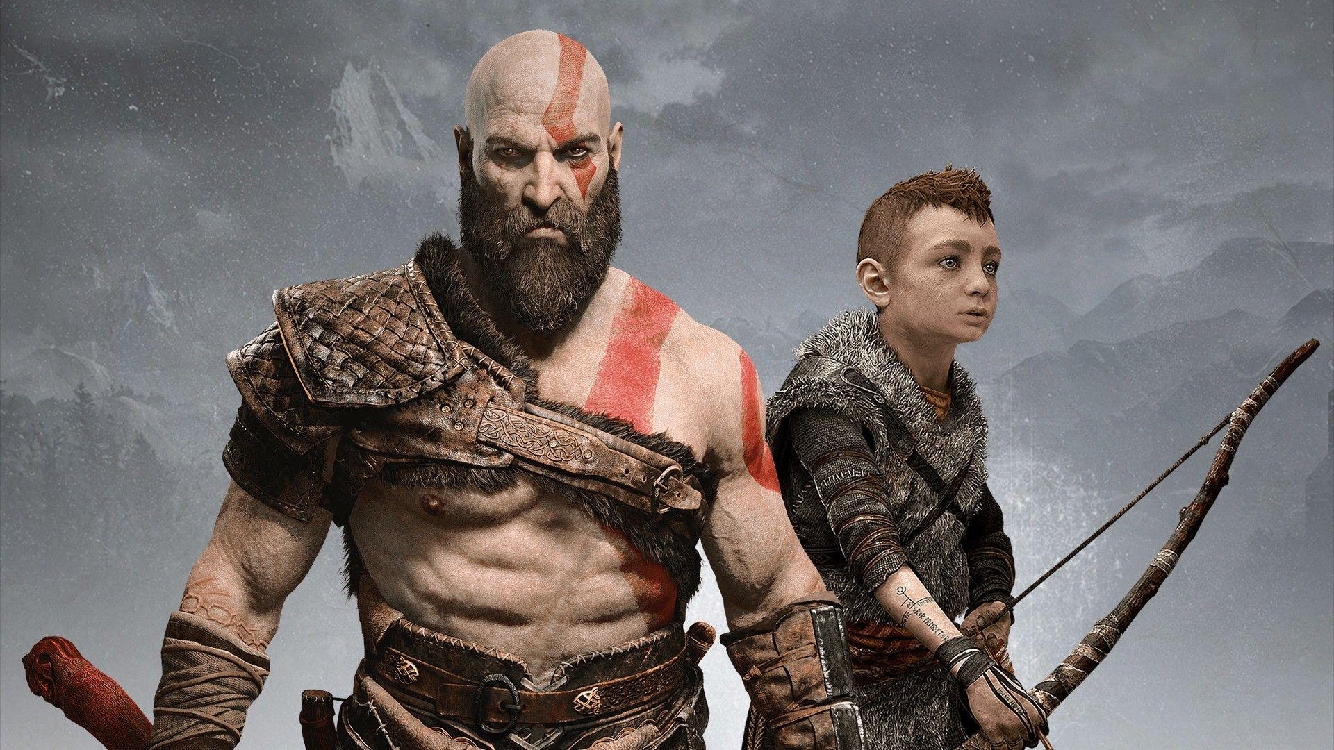 1920x1080 Kratos Atreus God of War HD Wallpaper