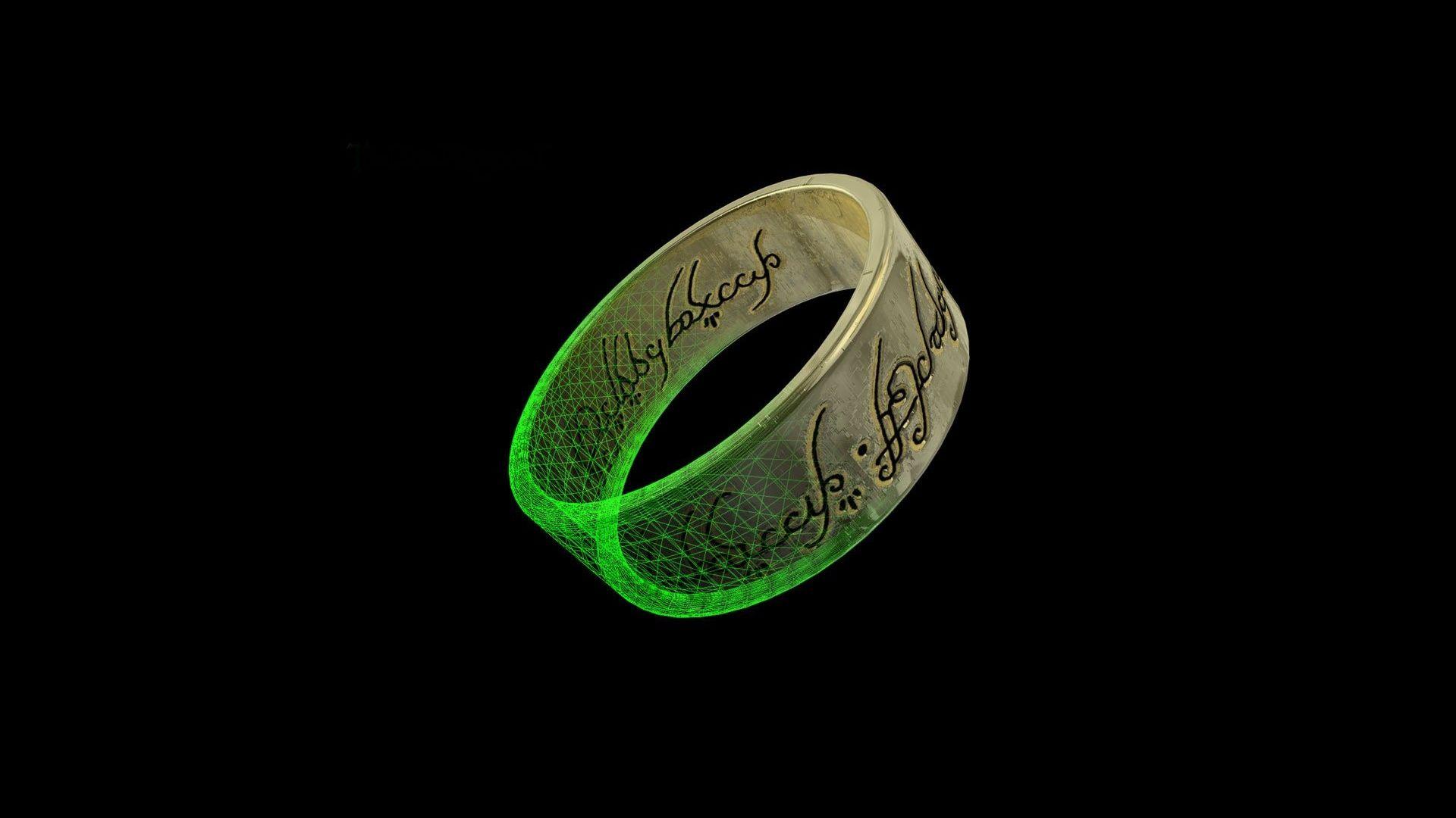 1920x1080 Lord Of The Rings Precious Ring 3D Render Desktop Wallpaper
