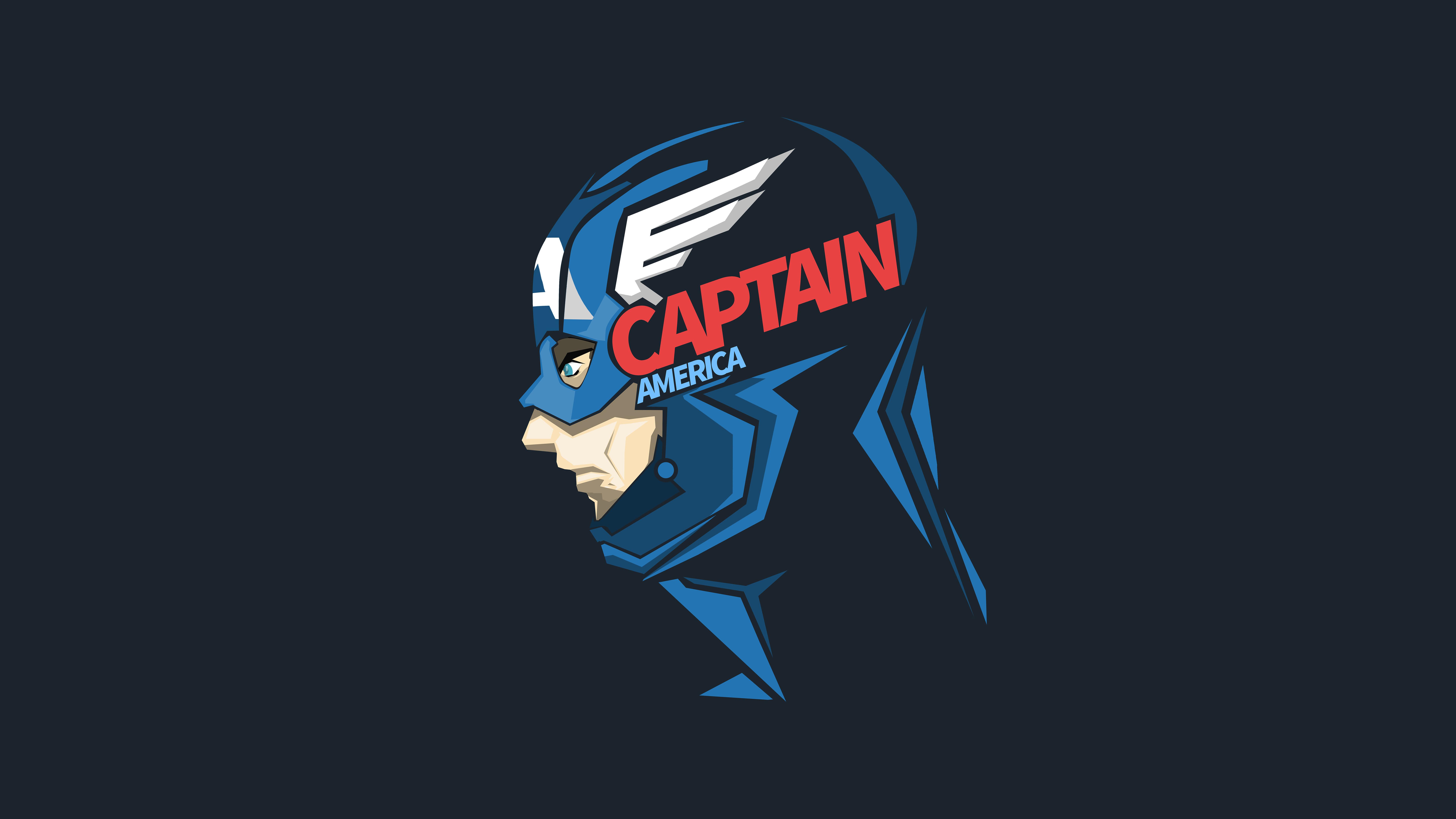 7680x4320 Captain America Minimal Artwork 4K 8K Wallpaper