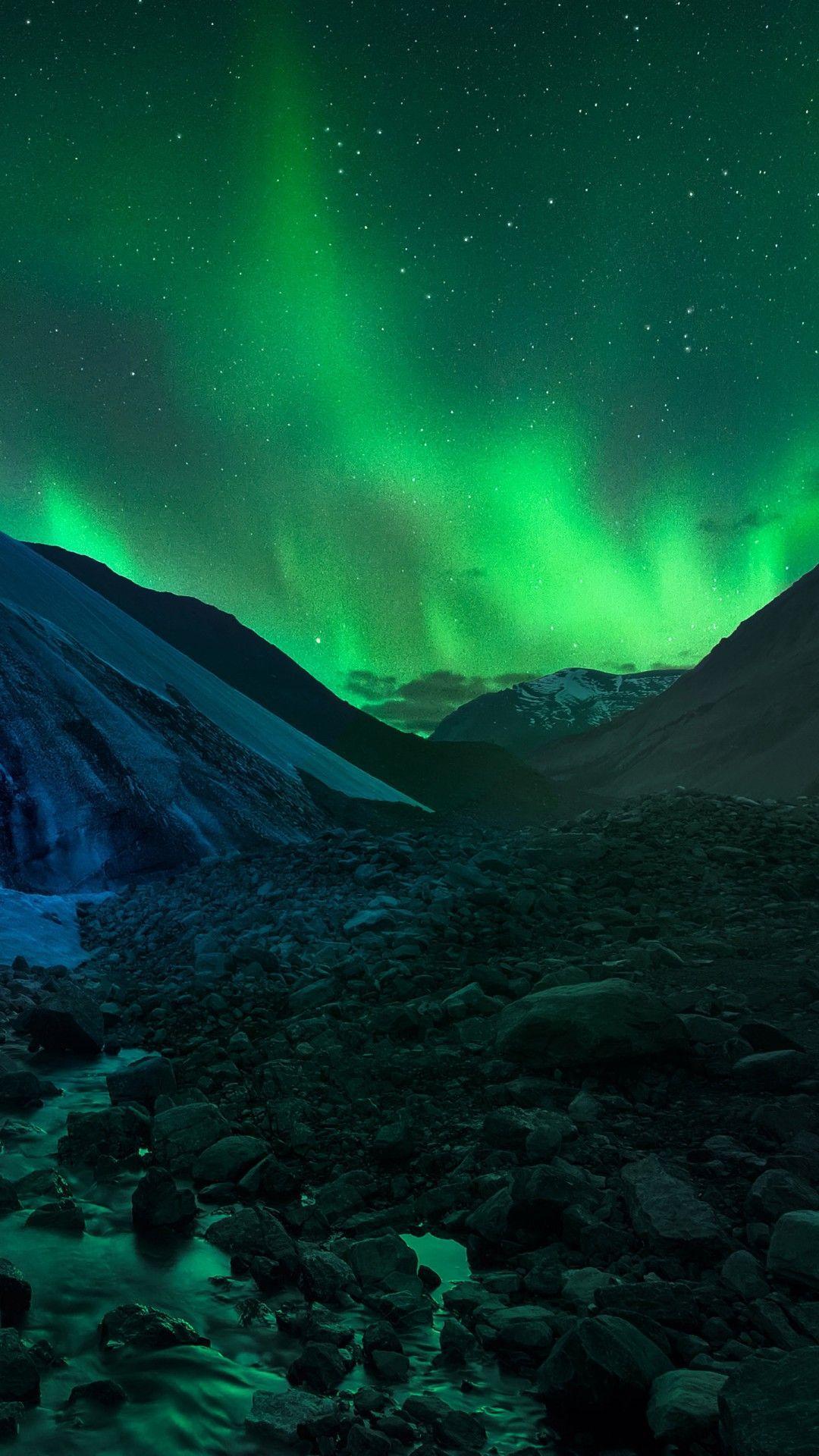1080x1920 iPhone Wallpaper. Aurora, Nature, Sky, Green, Light, Atmosphere