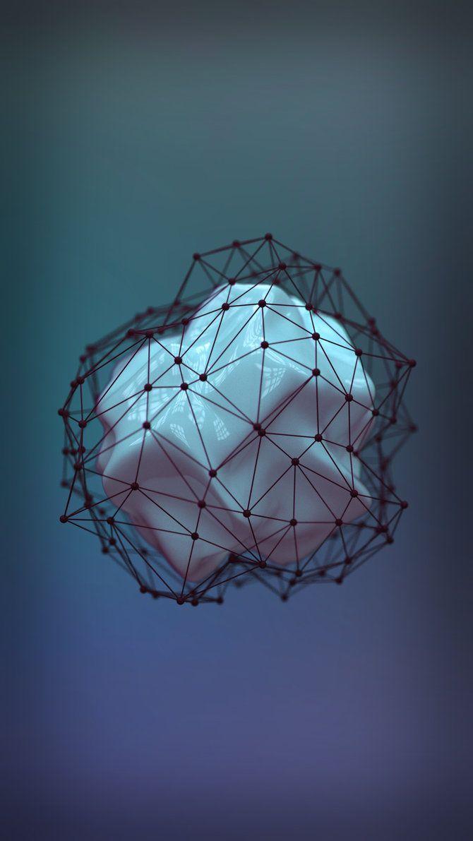 670x1191 Caged Liquid Wallpaper (iPhone)
