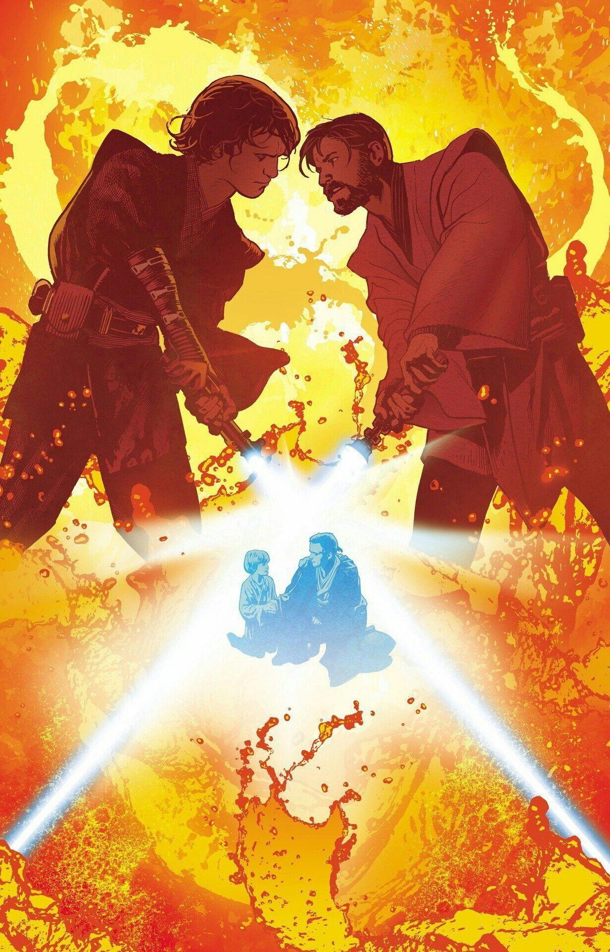1231x1920 ANAKIN SKYWALKER VERSUS OBI WAN KENOBI. Star wars art, Star wars