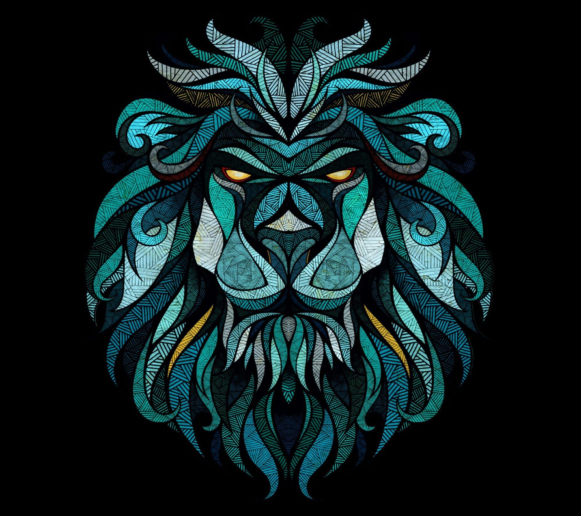 2000x1778 Illustration art: lion's pride