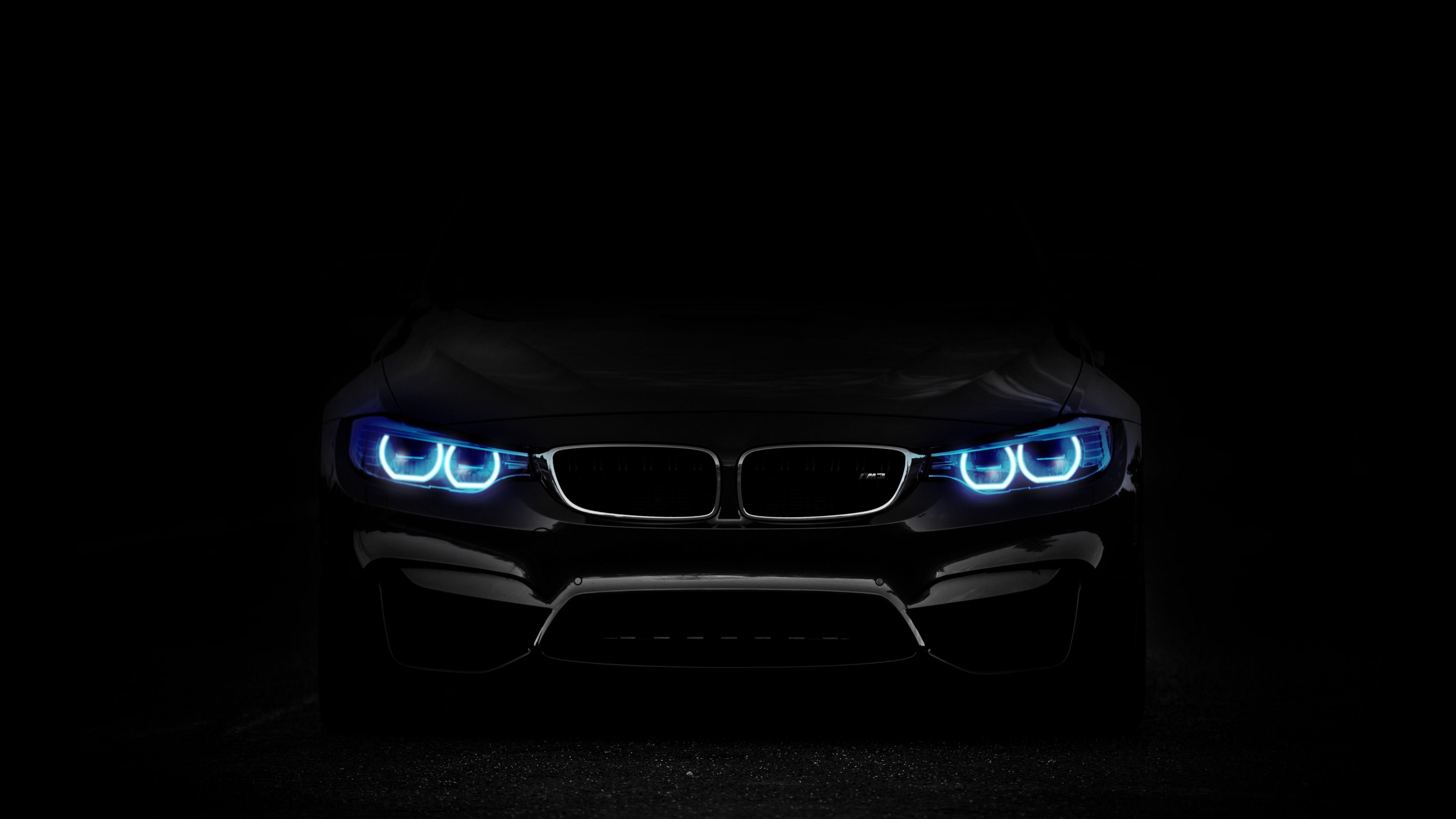 5120x2880 BMW M3 Wallpaper 4K, Angel Eyes, Black background, 5K