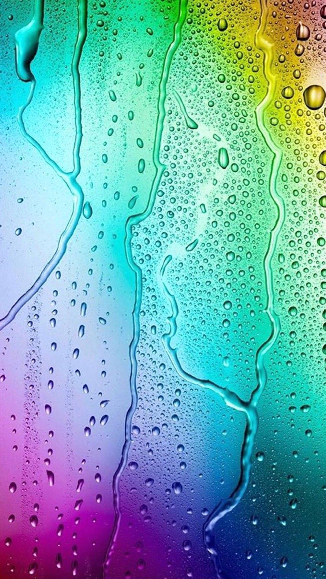1080x1920 Wallpaper iPhone X original HD Rainy Wet Glass Dew Abstract iPhone 7