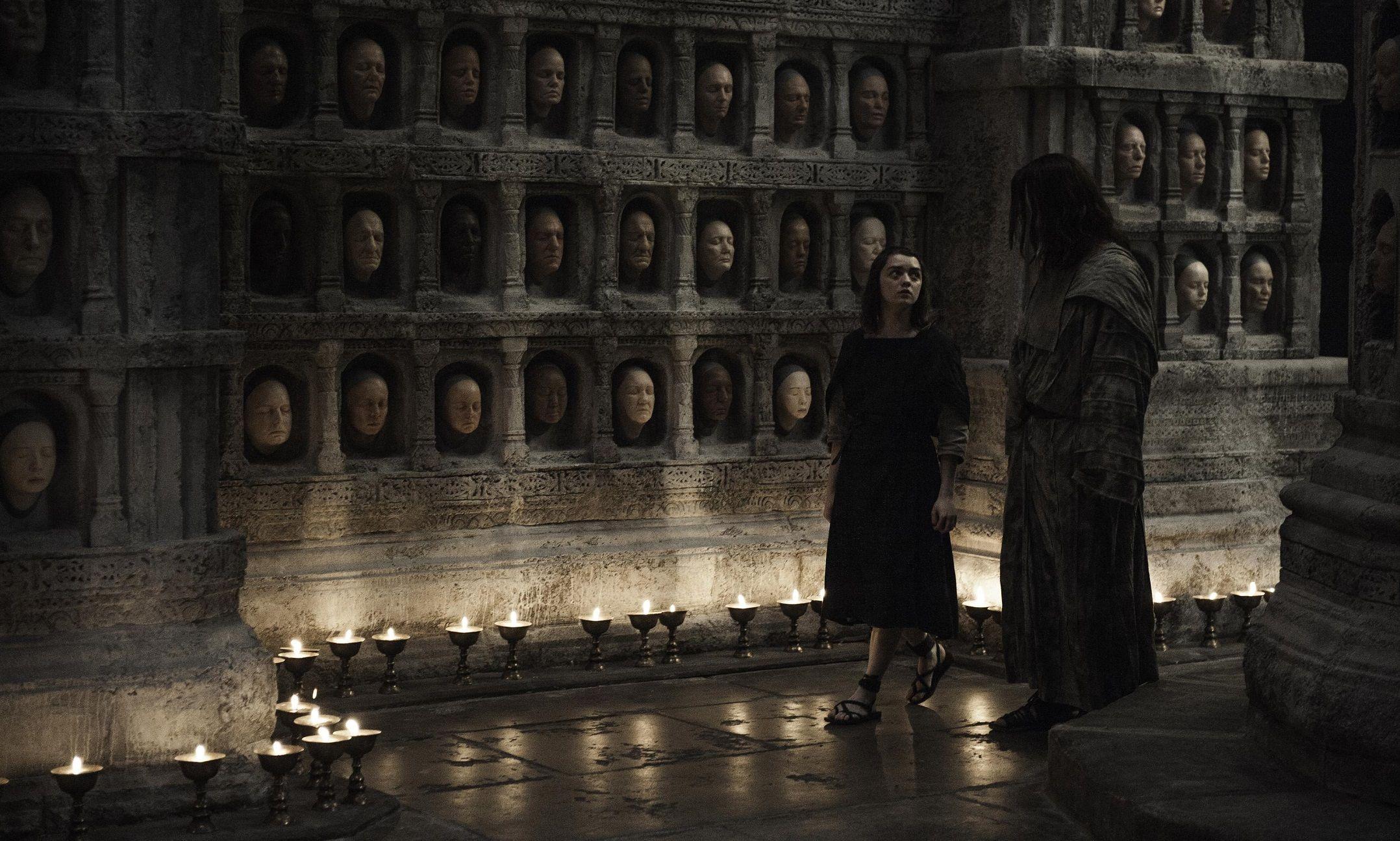 2156x1295 Arya and Jaqen in the hall of faces HD Wallpaper