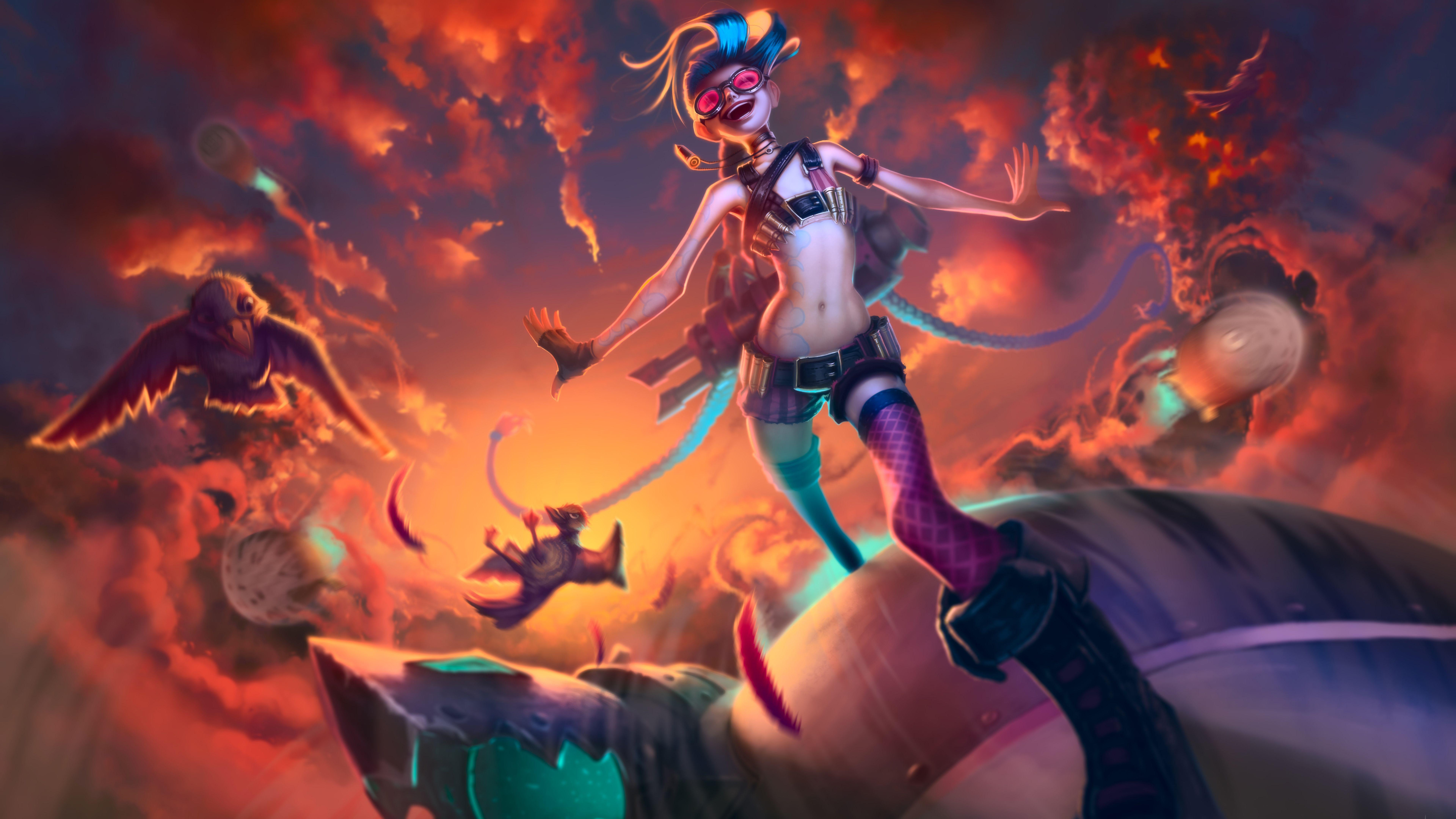 7680x4320 Jinx LoL League of Legends 8K