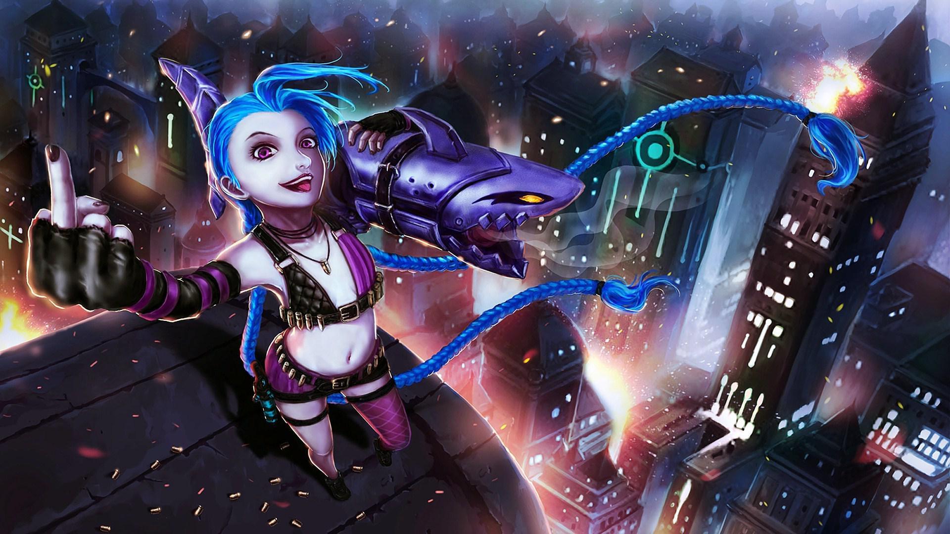 1920x1080 Free download Jinx Wallpaper LOL [1920x1080] for your Desktop