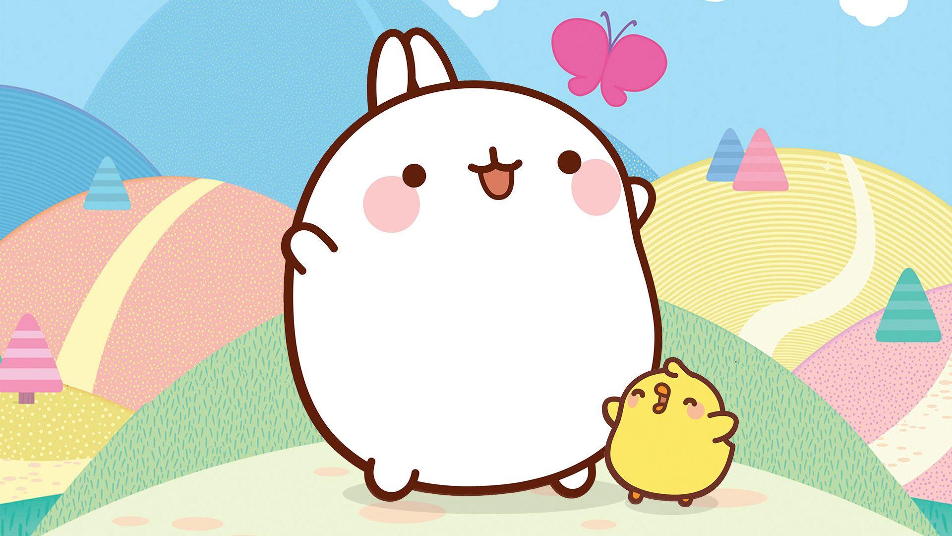 1920x1080 Molang Bunny Wallpaper for Children