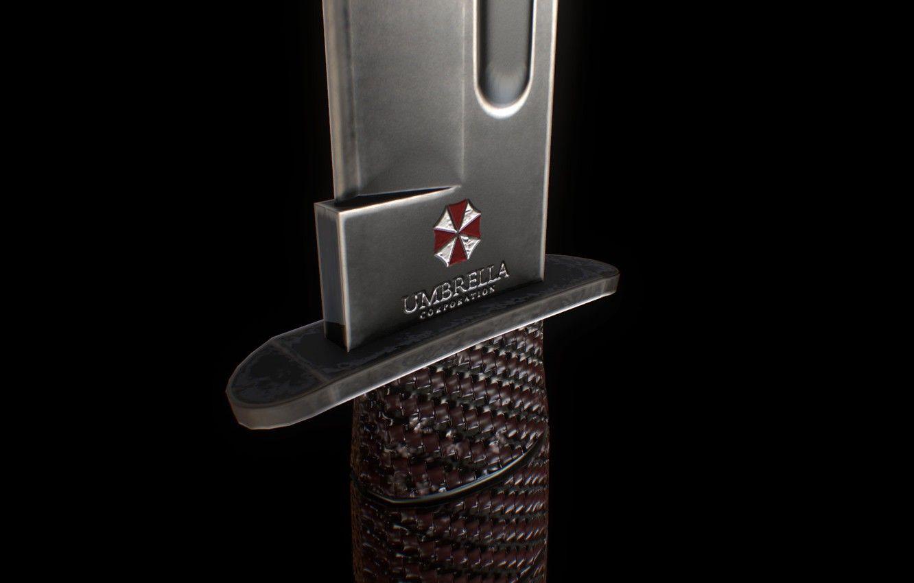 1332x850 Wallpaper zombie, logo, game, Resident Evil, Umbrella, knife