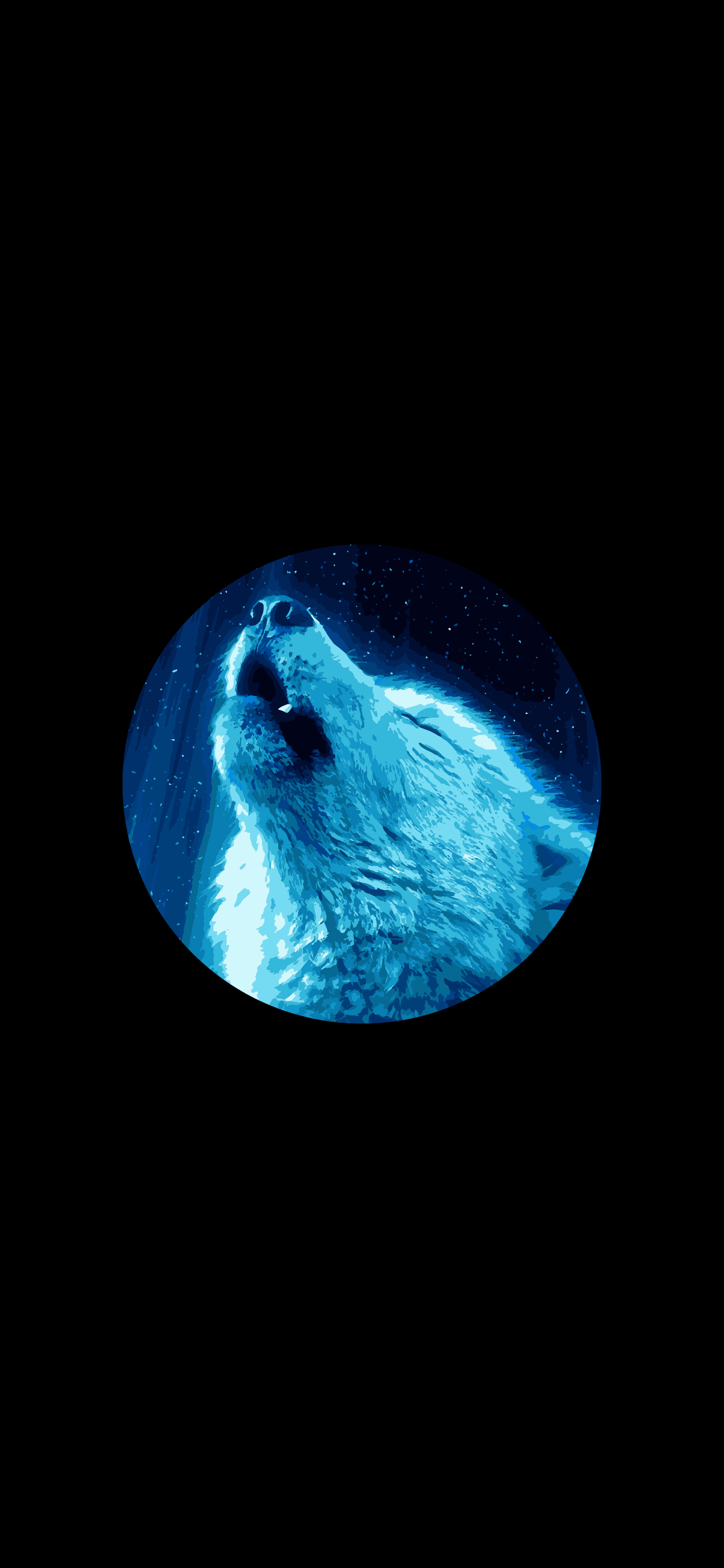 1205x2609 Wolf amoled phone wallpaper