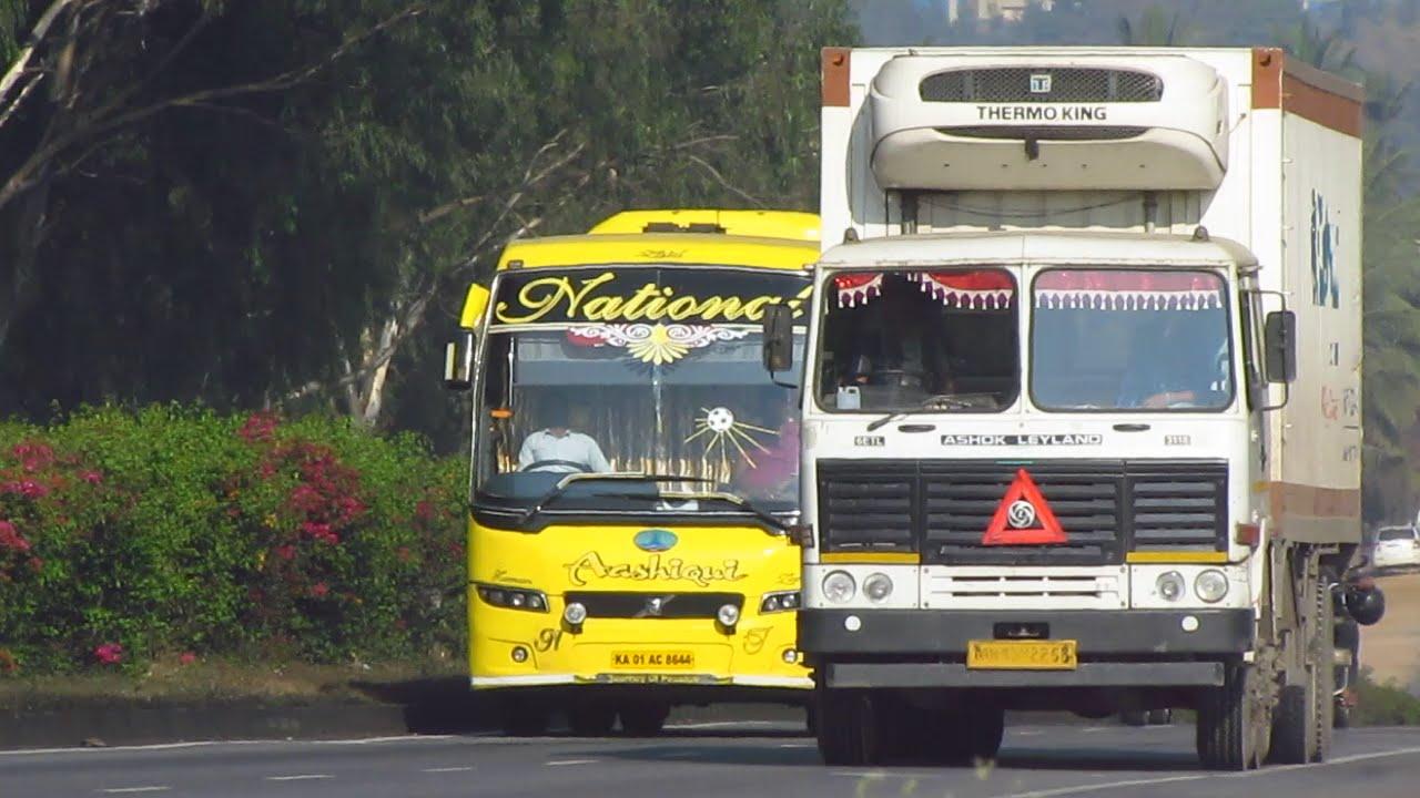 1280x720 National Highway 4's, Volvo's and an Accident !!