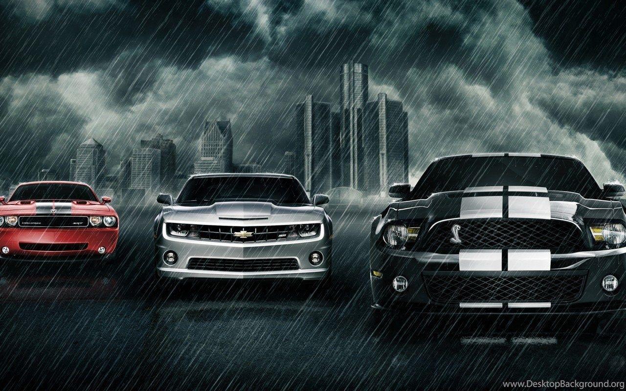 1280x800 Muscle Cars Mustang Camaro Challenger Wallpaper Desktop Background