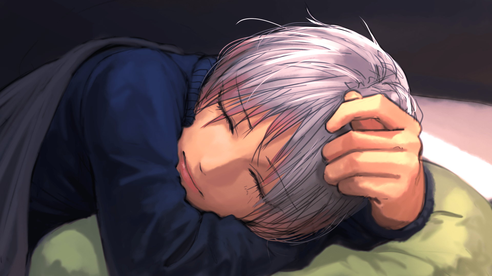 1920x1080 Sleeping Boy Anime Wallpaper