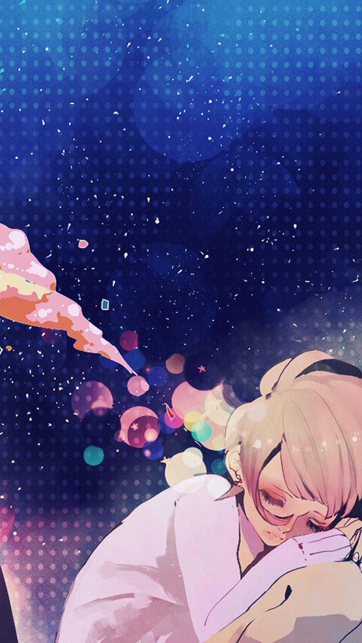 1242x2208 Sleeping Girl Anime Art Illustration Wallpaper