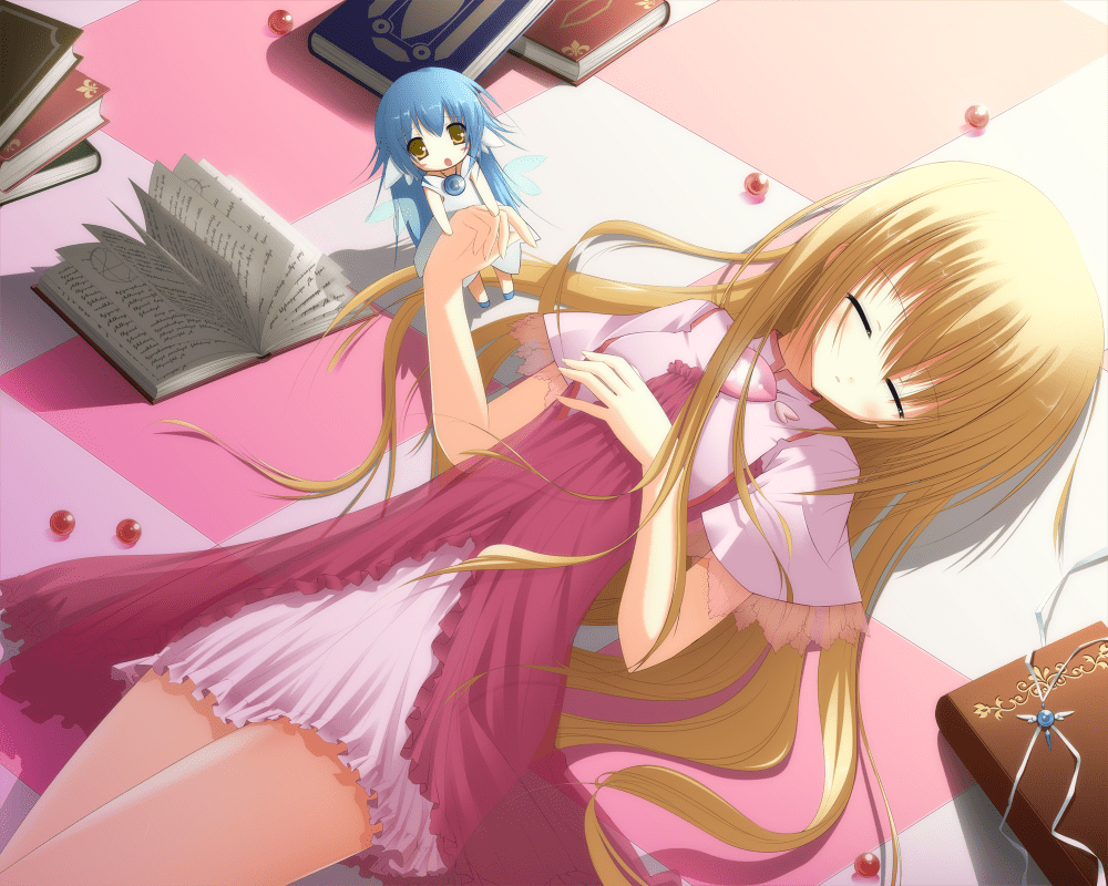 1000x800 Wallpaper Anime Girl, Sleeping, Blonde