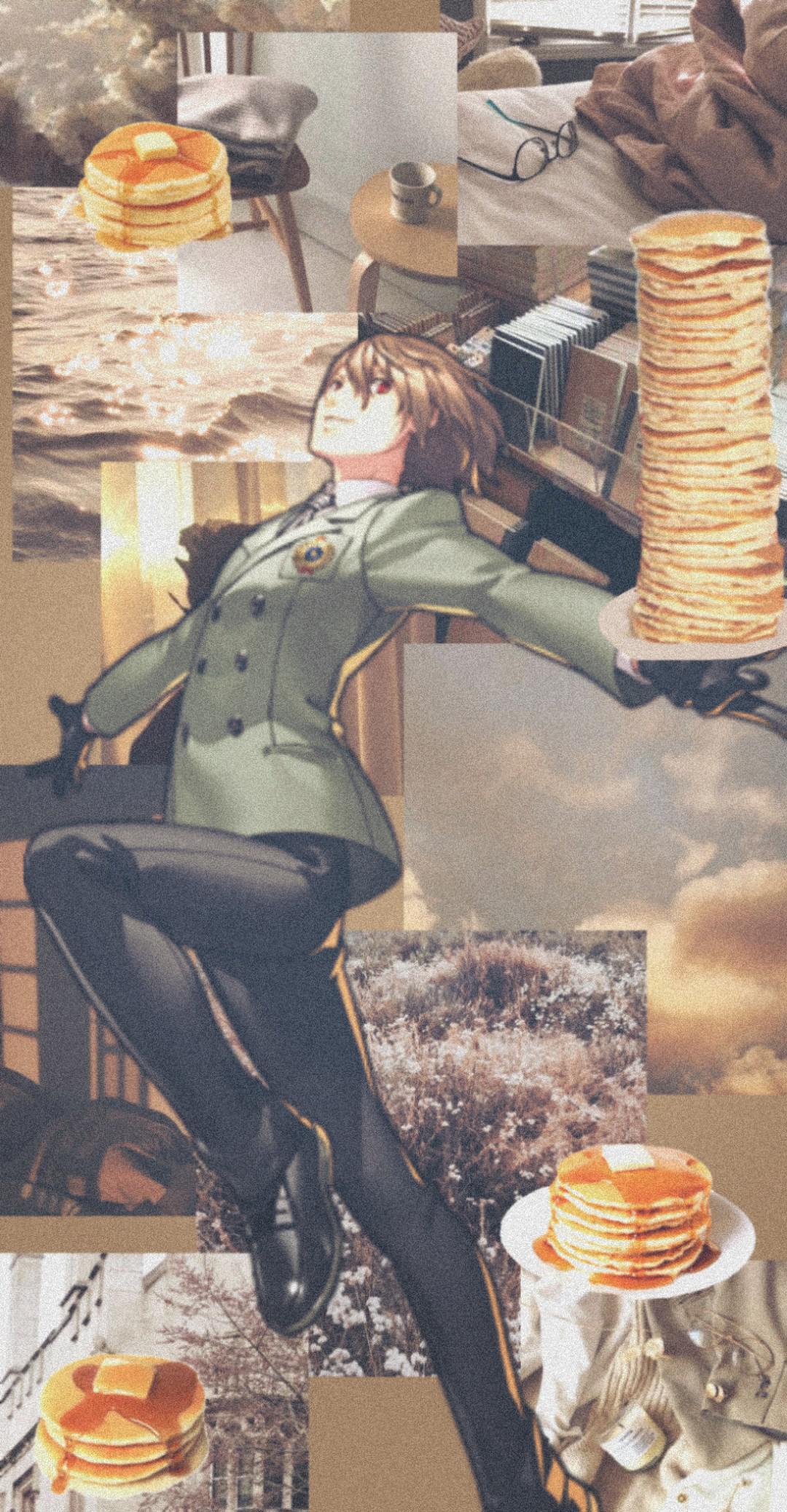 1080x2076 Goro Akechi Pancakes wallpaper