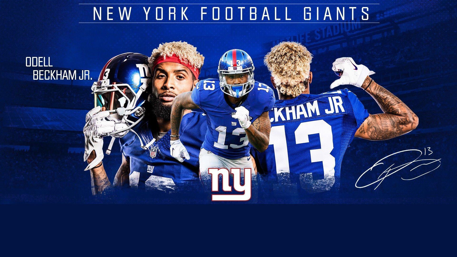 1920x1080 Logos And Uniforms Of The New York Giants Wallpaper